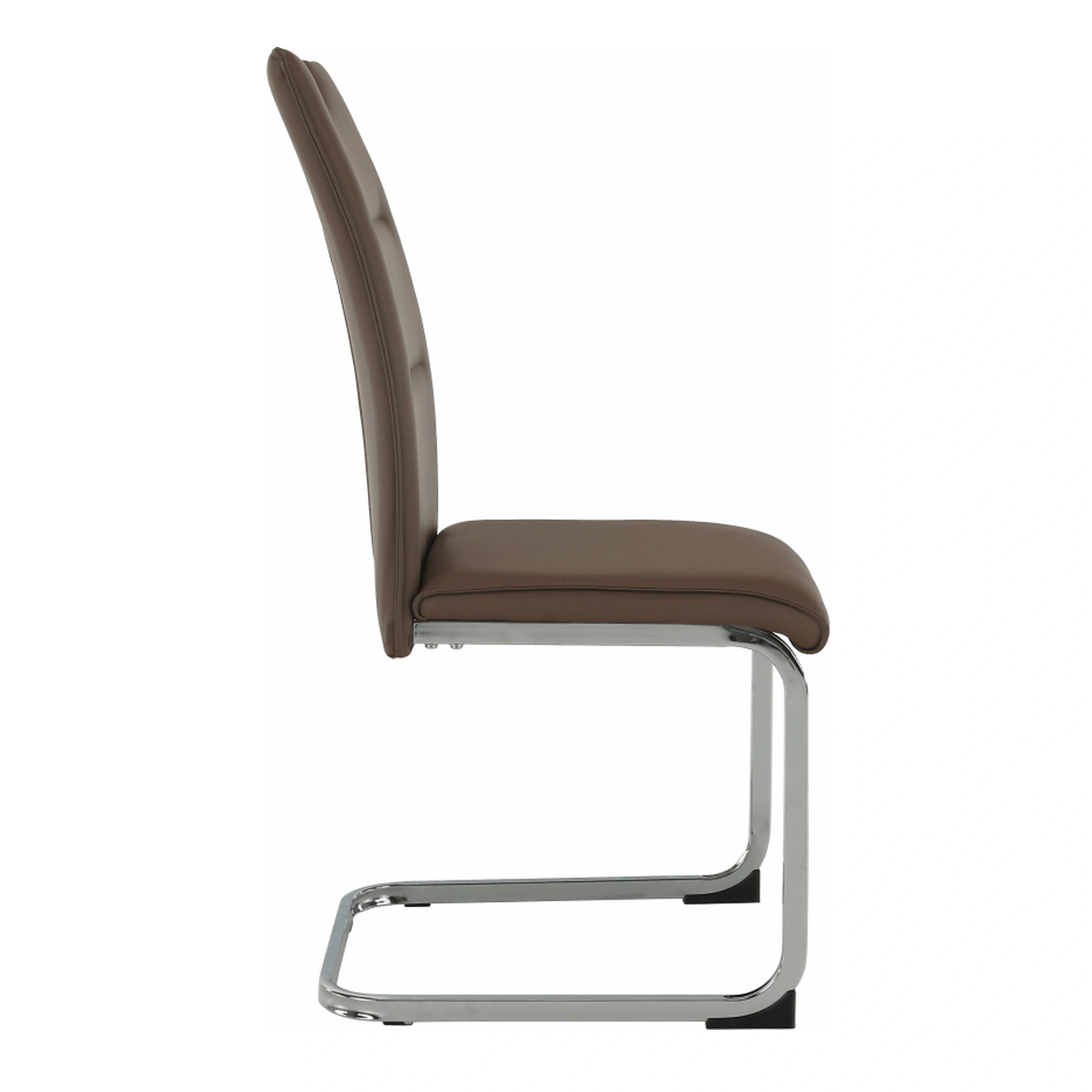 Scaun TOSENA, maro/crom, piele ecologica/metal, 44x61x98 cm