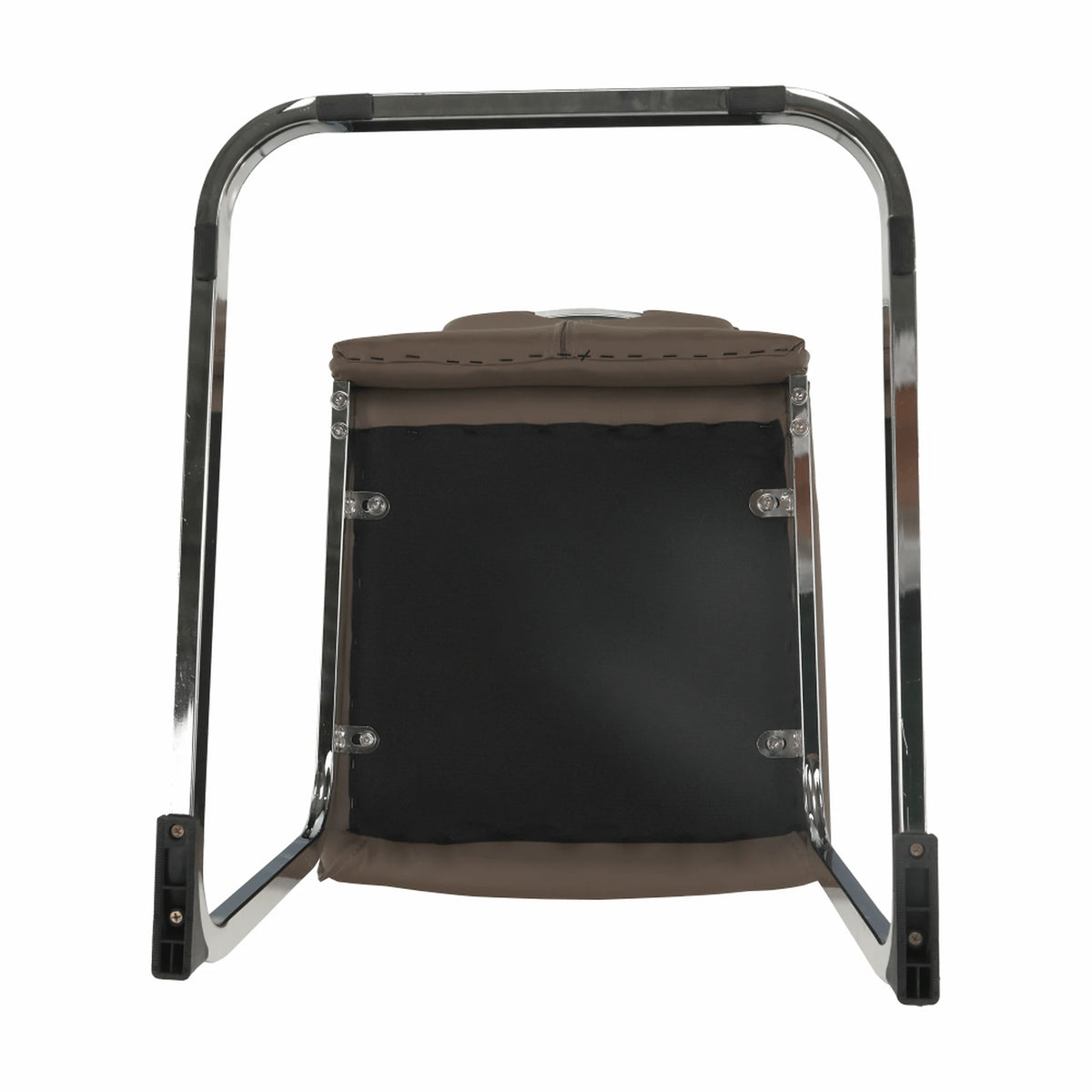 Scaun TOSENA, maro/crom, piele ecologica/metal, 44x61x98 cm