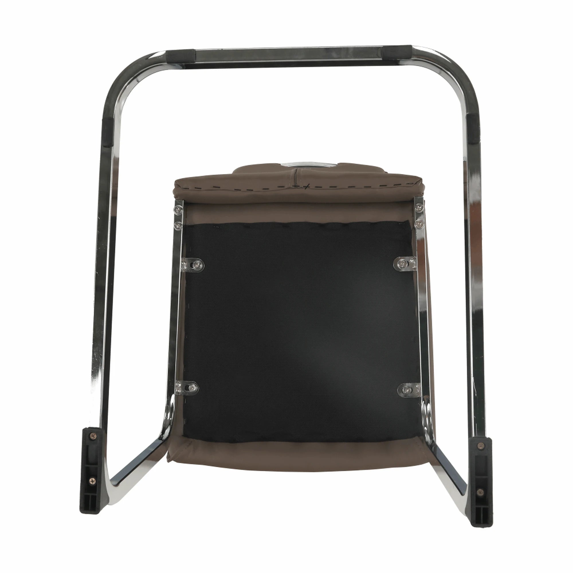 Scaun TOSENA, maro/crom, piele ecologica/metal, 44x61x98 cm
