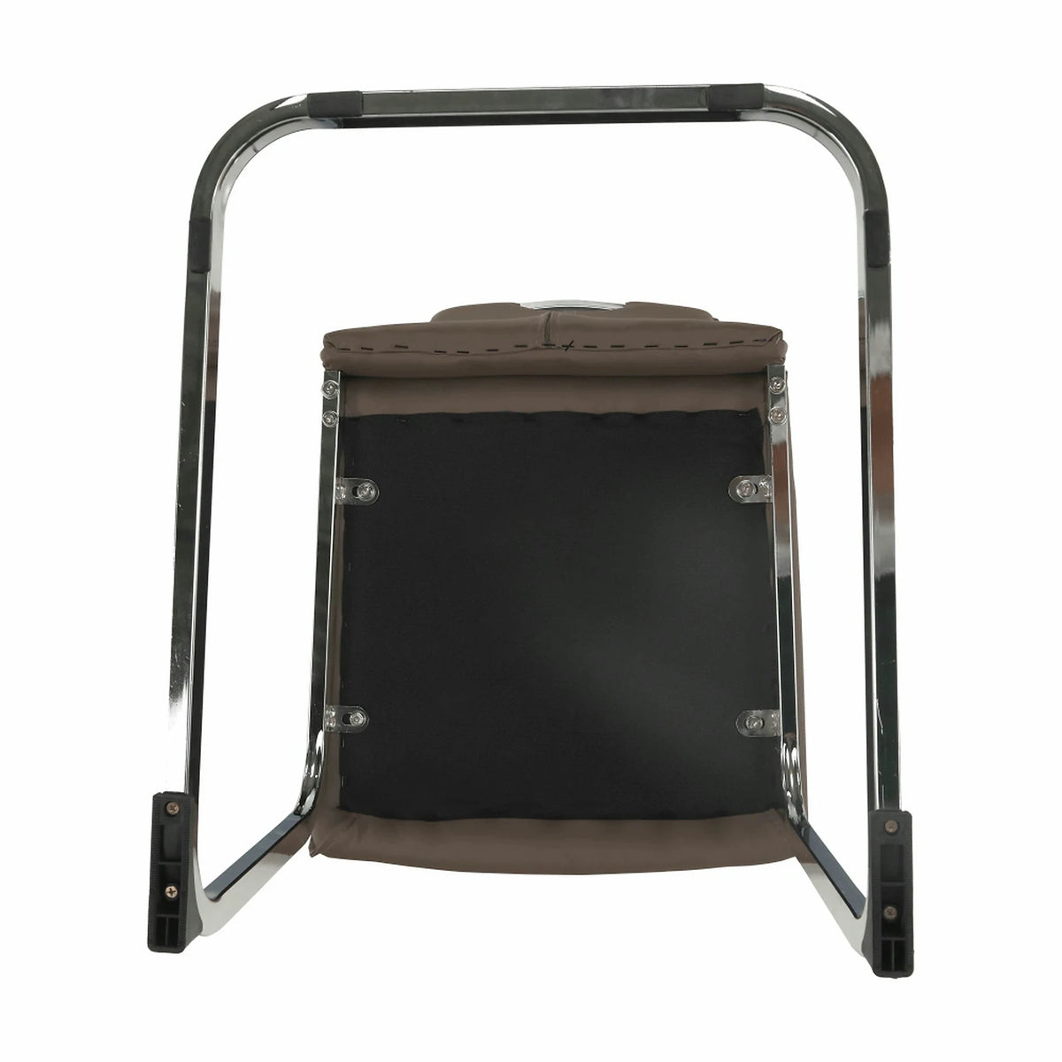 Scaun TOSENA, maro/crom, piele ecologica/metal, 44x61x98 cm