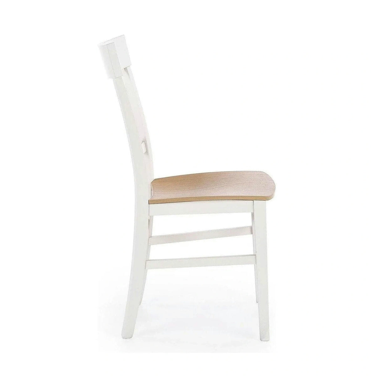 Scaun Tutti, stejar/alb, lemn de fag, 44X56X90 CM