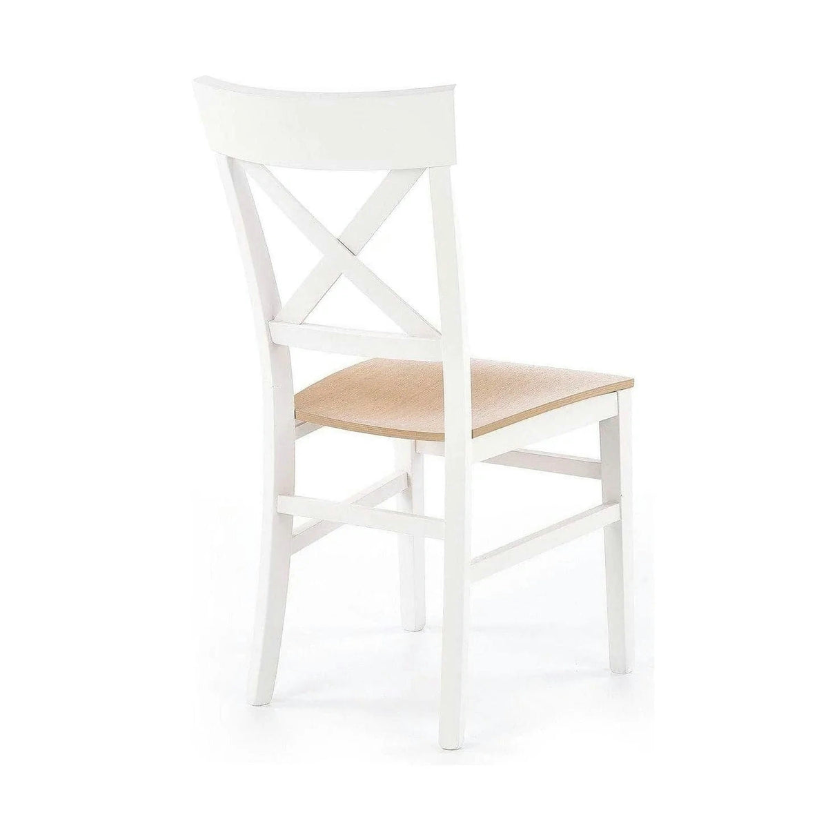 Scaun Tutti, stejar/alb, lemn de fag, 44X56X90 CM