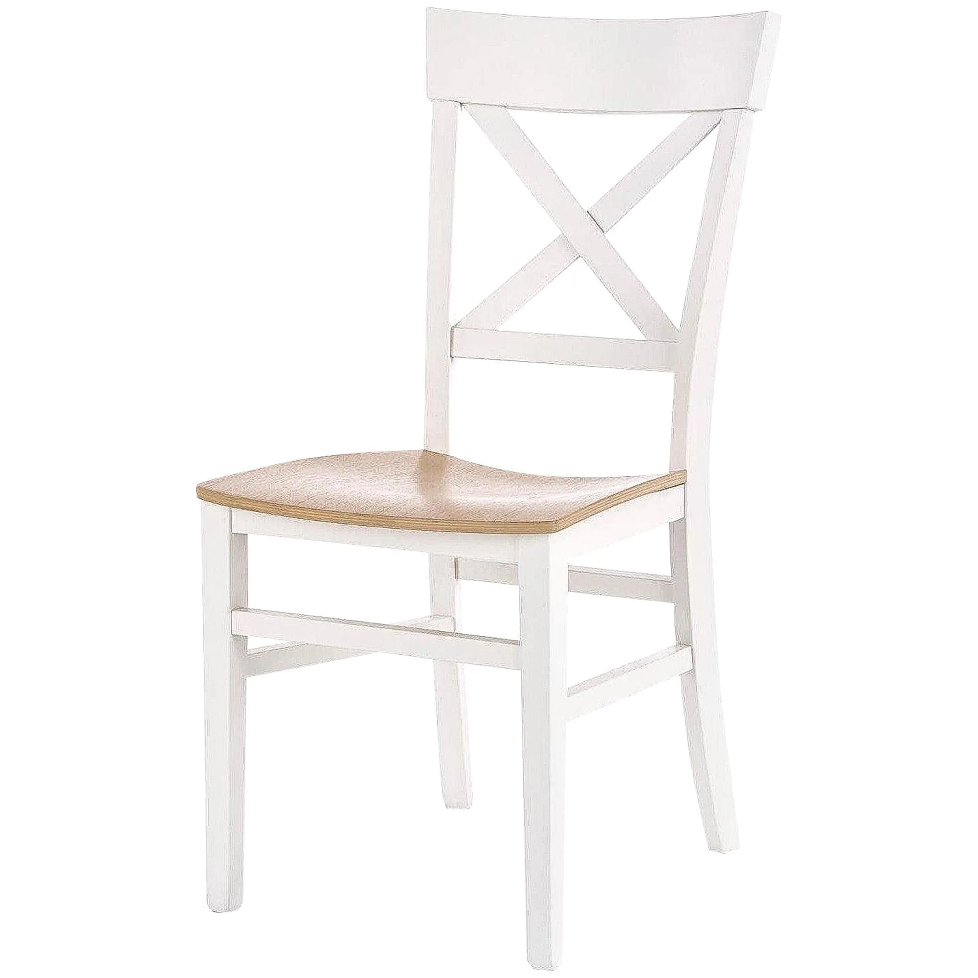 Scaun Tutti, stejar/alb, lemn de fag, 44X56X90 CM