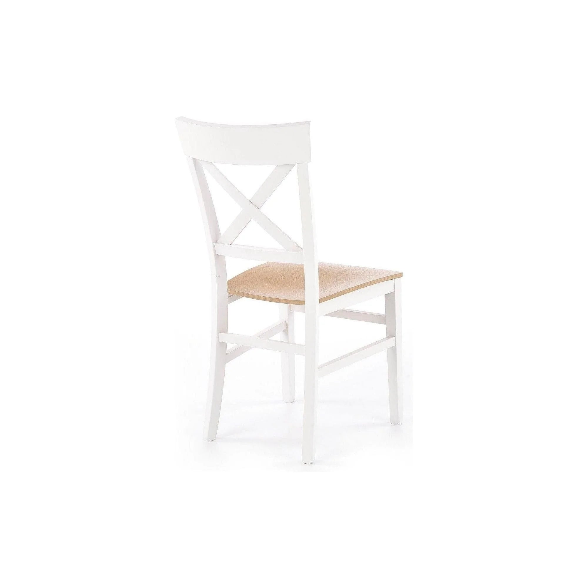 Scaun Tutti, stejar/alb, lemn de fag, 44X56X90 CM