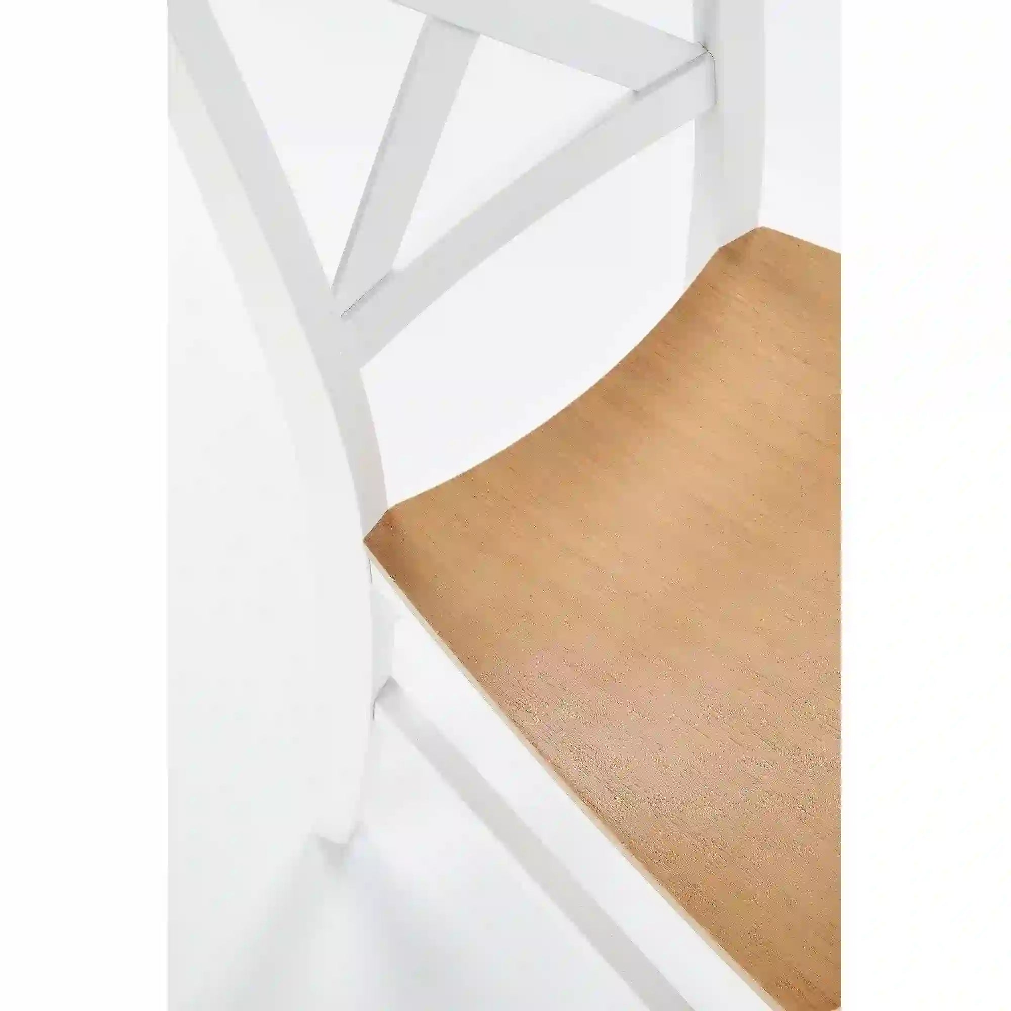 Scaun Tutti, stejar/alb, lemn de fag, 44X56X90 CM