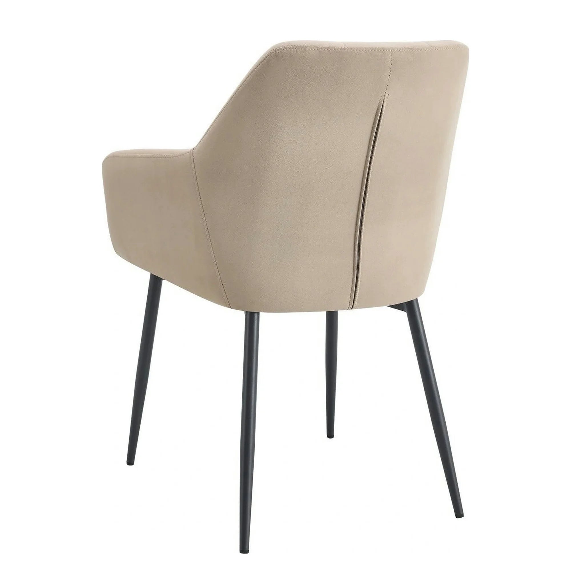 Scaun UGO NEW, bej/negru, stofa catifelata/metal, 58x62x85 cm