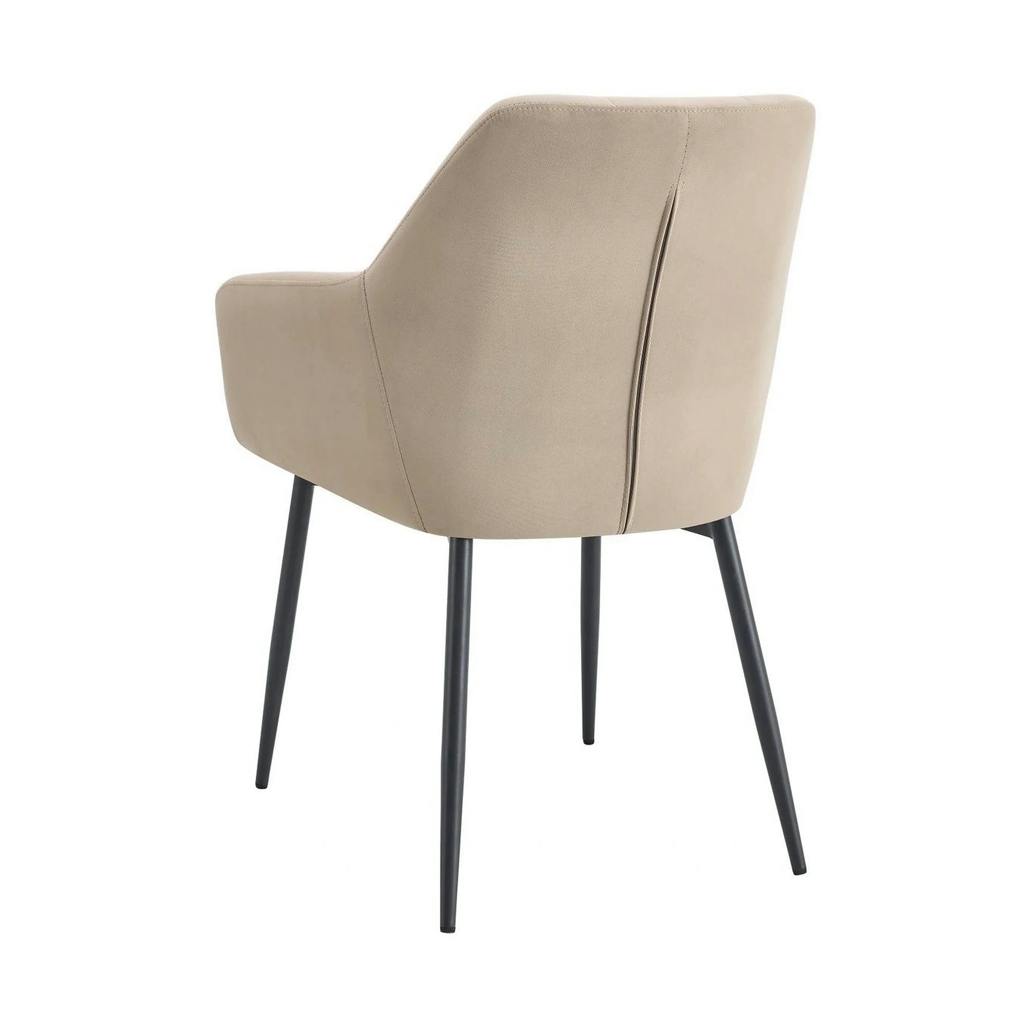 Scaun UGO NEW, bej/negru, stofa catifelata/metal, 58x62x85 cm