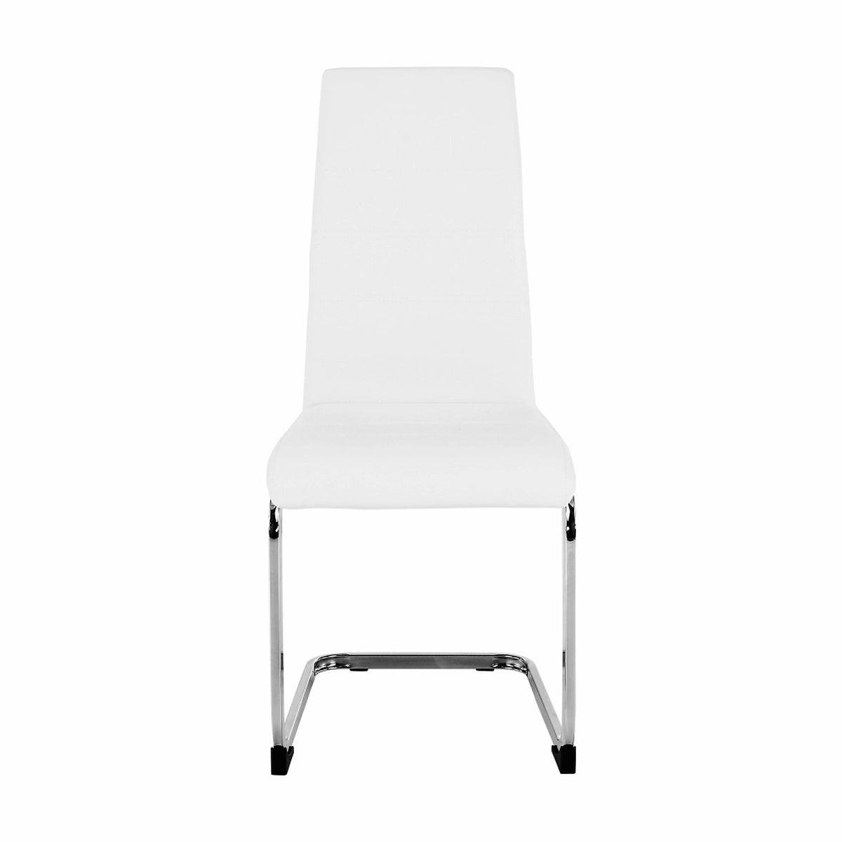 Scaun VATENA, alb/crom, piele ecologica/metal, 42x56x99 cm