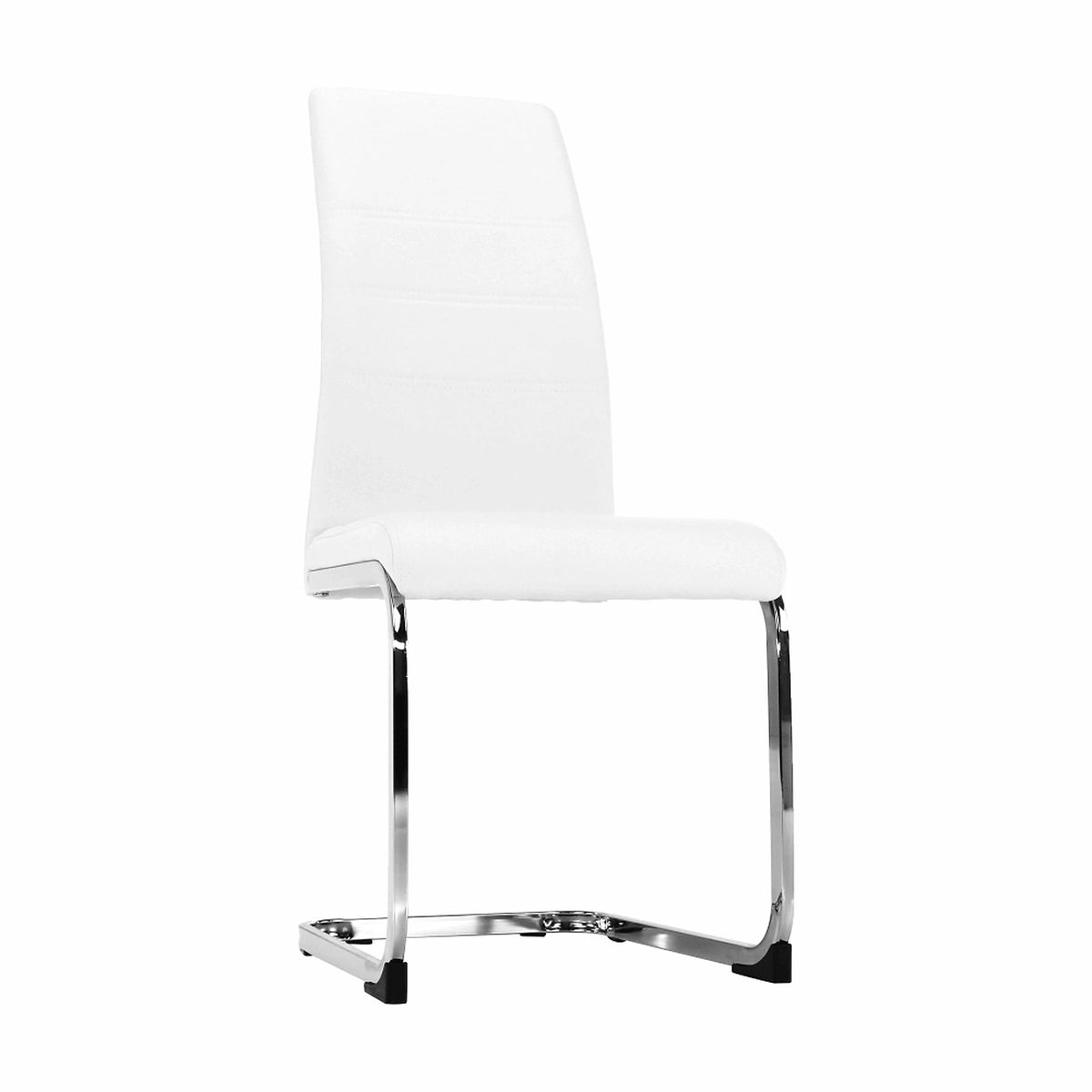 Scaun VATENA, alb/crom, piele ecologica/metal, 42x56x99 cm