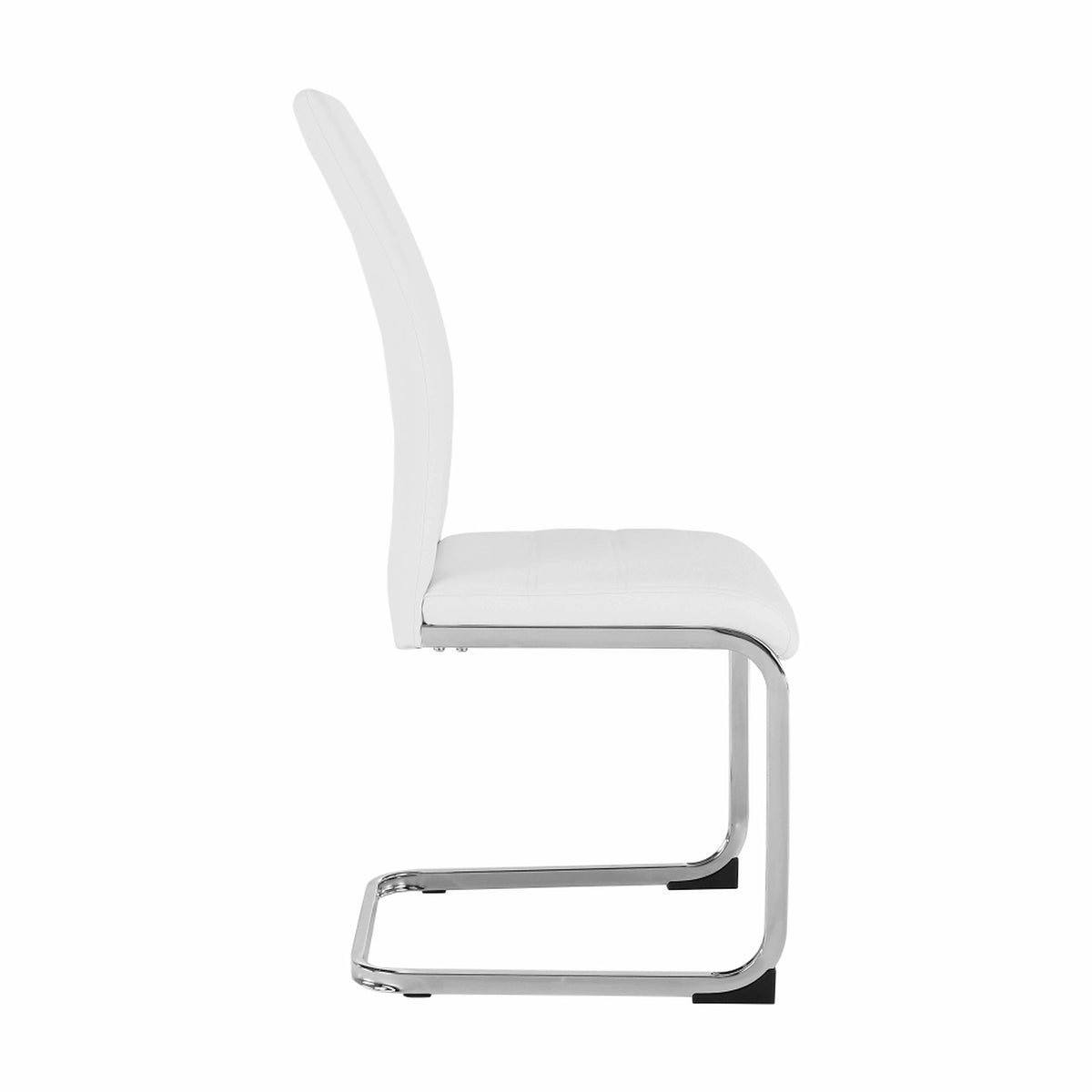 Scaun VATENA, alb/crom, piele ecologica/metal, 42x56x99 cm