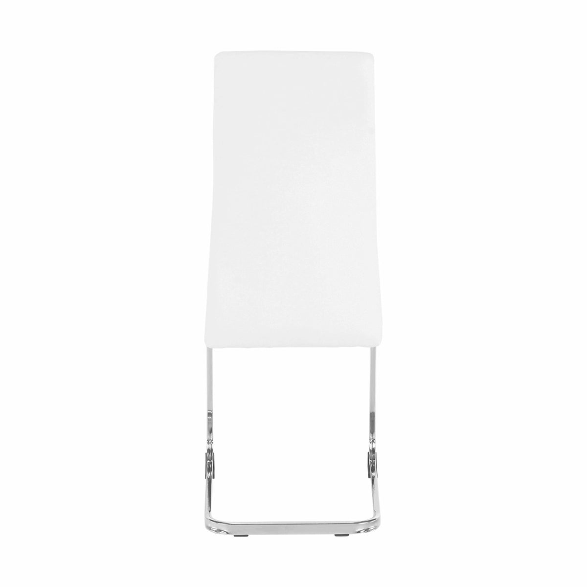 Scaun VATENA, alb/crom, piele ecologica/metal, 42x56x99 cm