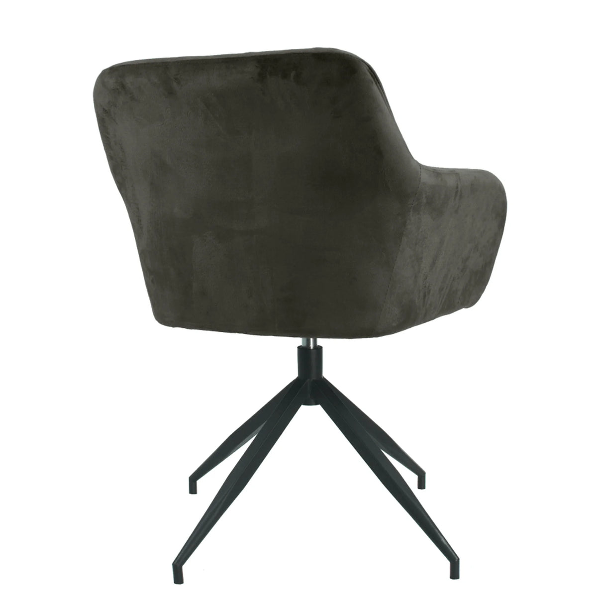 Scaun VELEZA NEW, maro/negru, stofa catifelata/metal, 66x66x83 cm