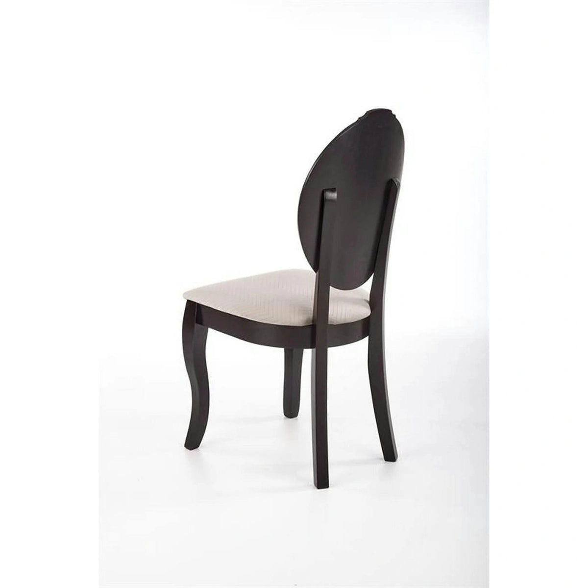 Scaun VELO, bej/negru, stofa catifelata/lemn, 44x53x96 cm