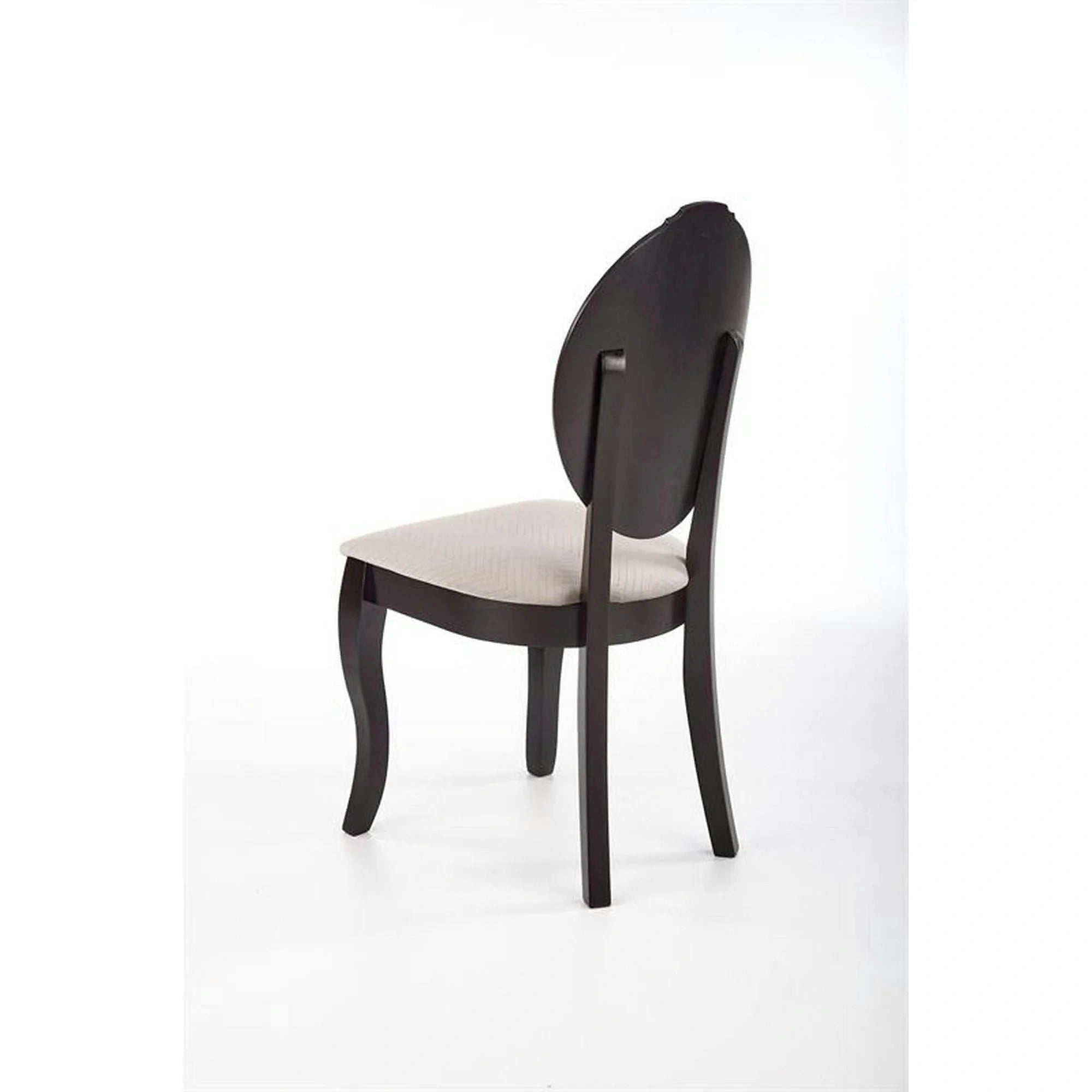 Scaun VELO, bej/negru, stofa catifelata/lemn, 44x53x96 cm