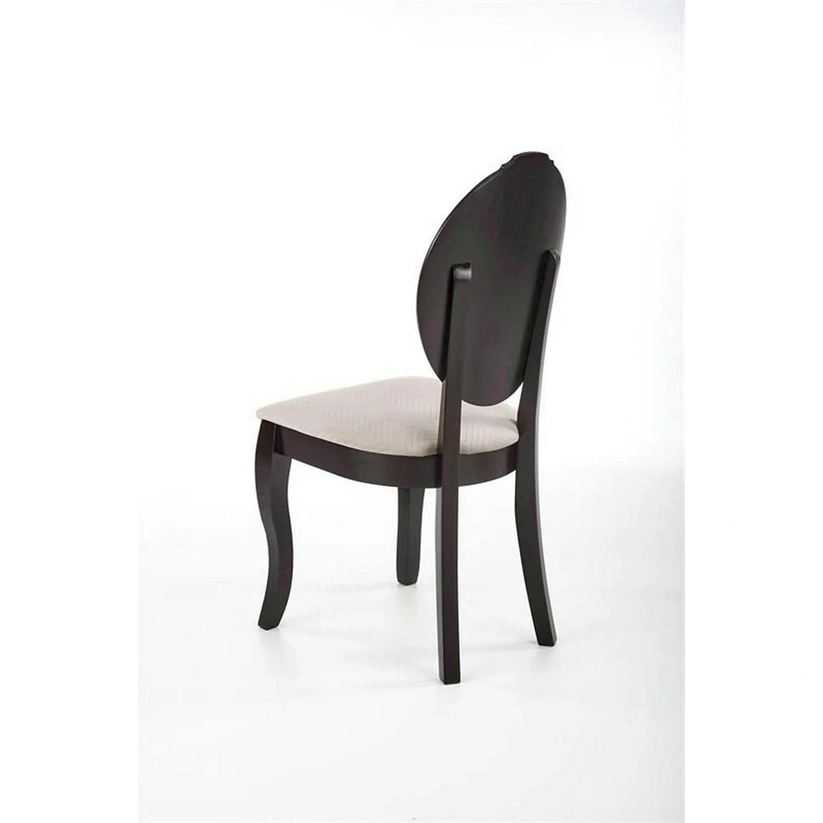 Scaun VELO, bej/negru, stofa catifelata/lemn, 44x53x96 cm