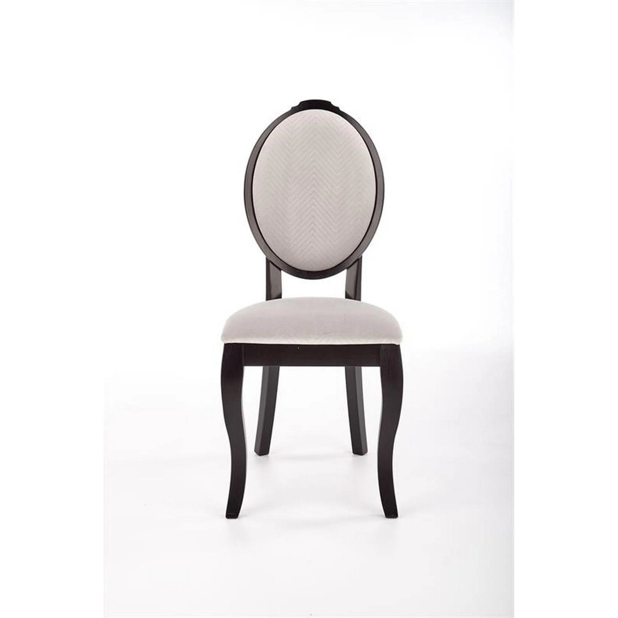 Scaun VELO, bej/negru, stofa catifelata/lemn, 44x53x96 cm