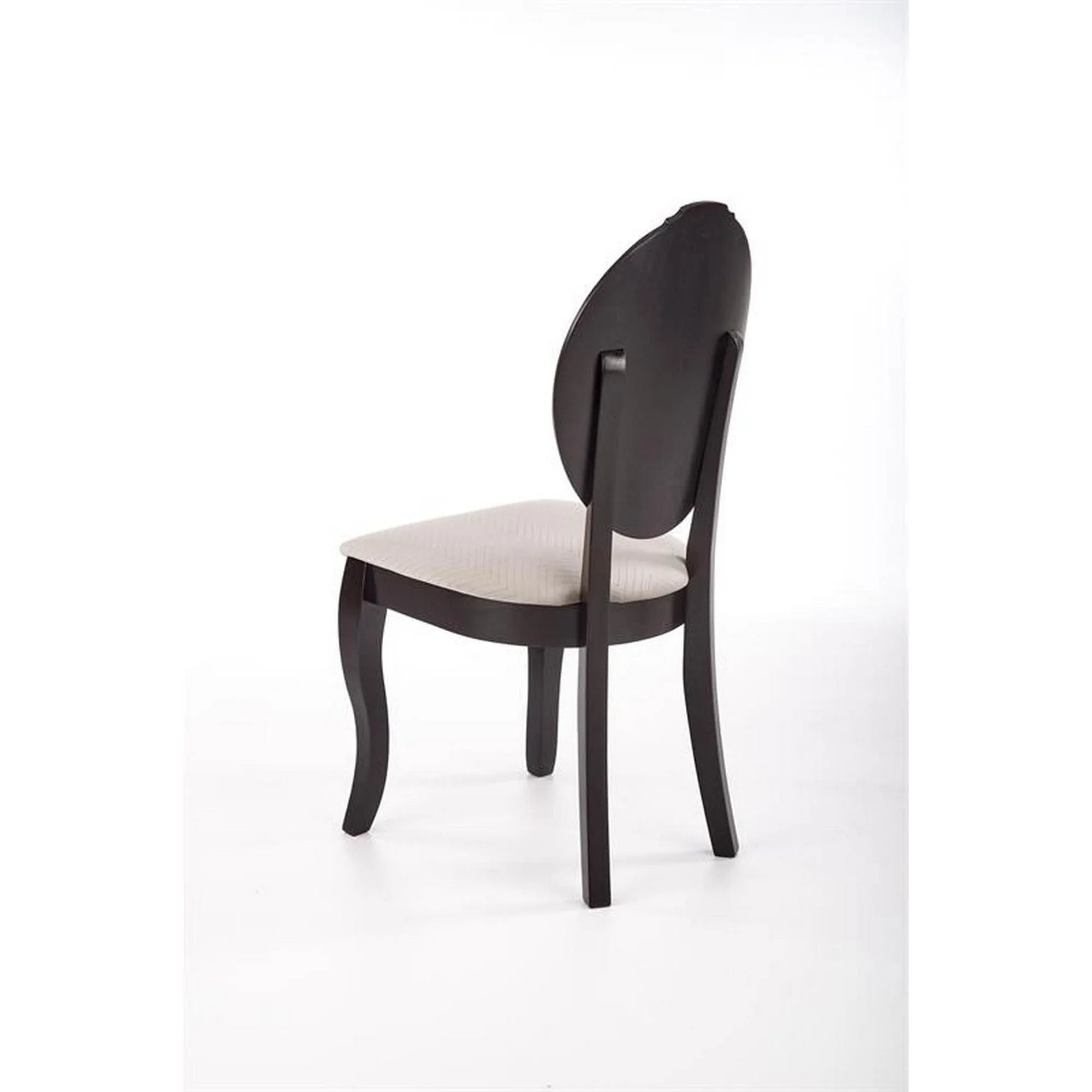 Scaun VELO, bej/negru, stofa catifelata/lemn, 44x53x96 cm