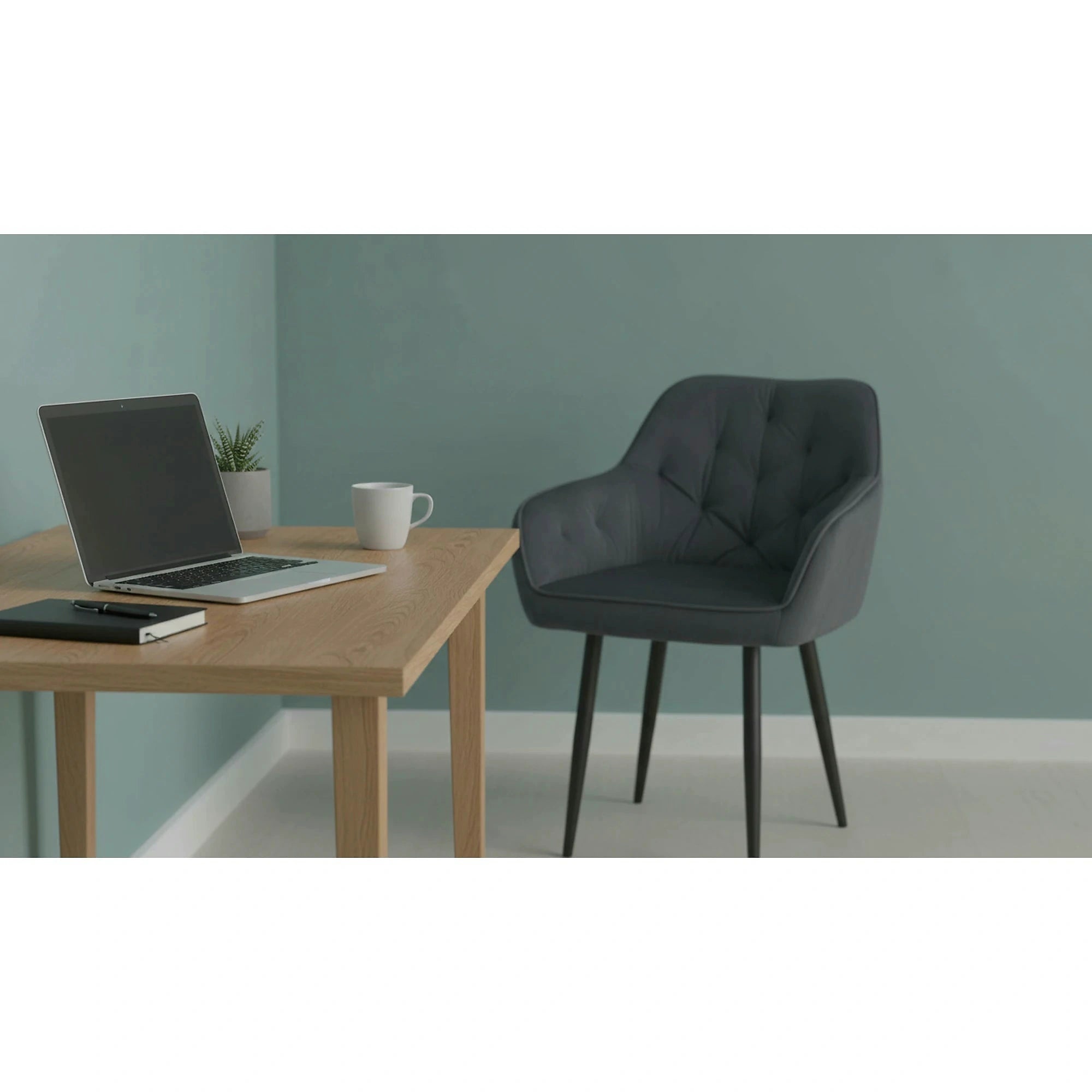 Scaun VERIO, stofa catifelata gri - Bluvel 14, 59x62x81 cm
