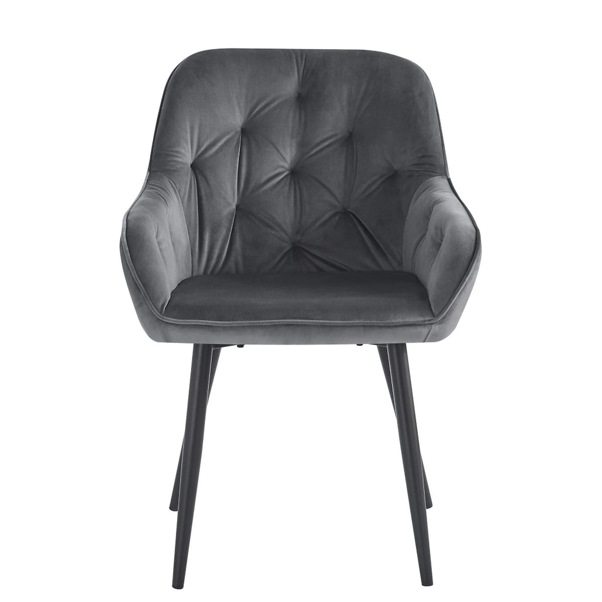 Scaun VERIO, stofa catifelata gri - Bluvel 14, 59x62x81 cm