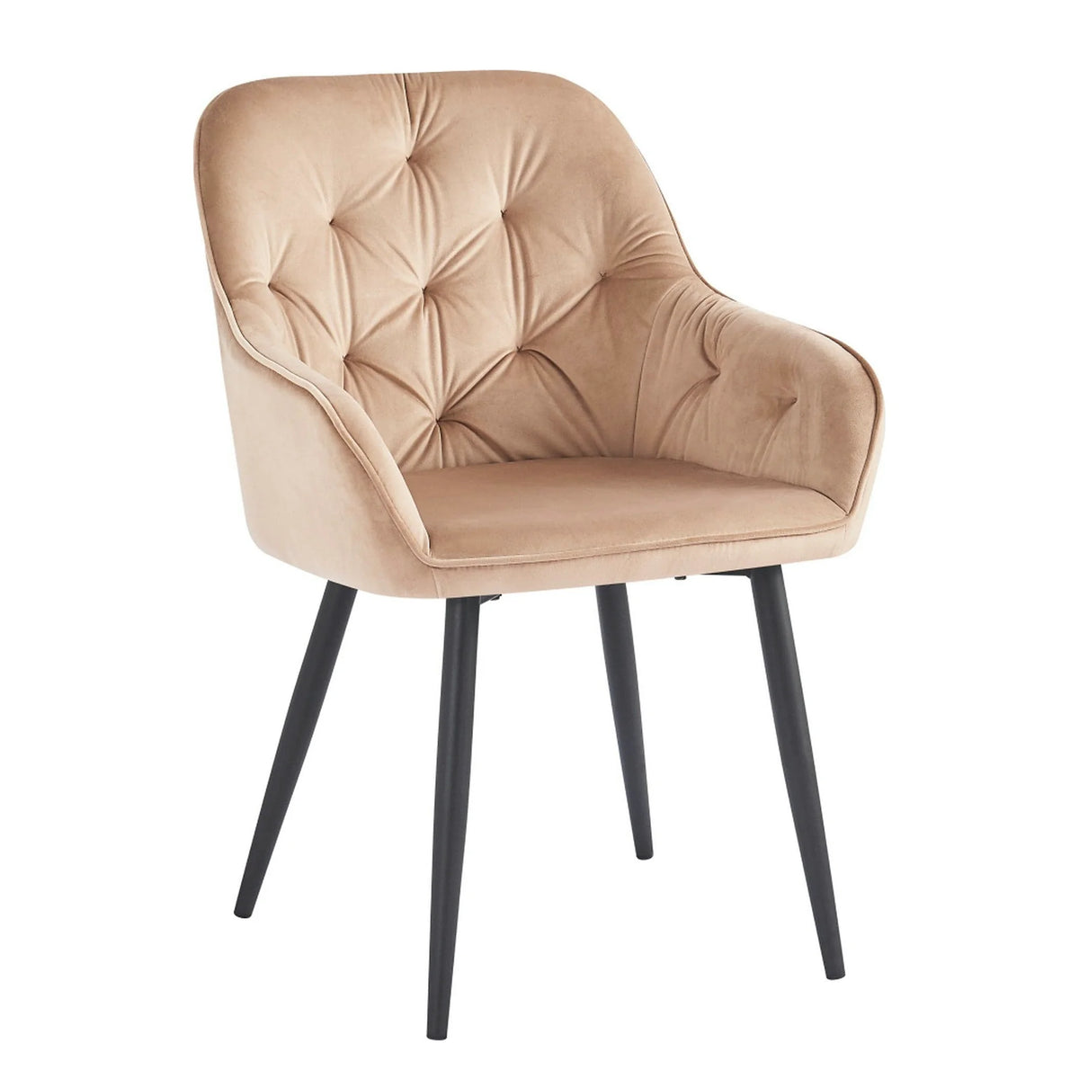 Scaun VERIO, stofa catifelata maro deschis - Bluvel 28, 59x62x81 cm