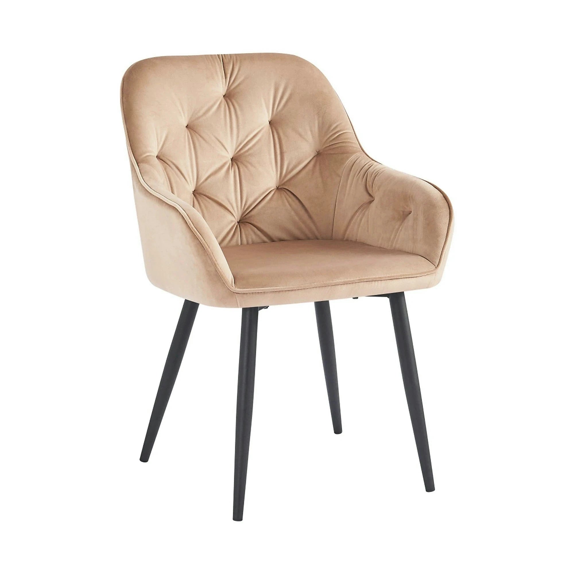 Scaun VERIO, stofa catifelata maro deschis - Bluvel 28, 59x62x81 cm