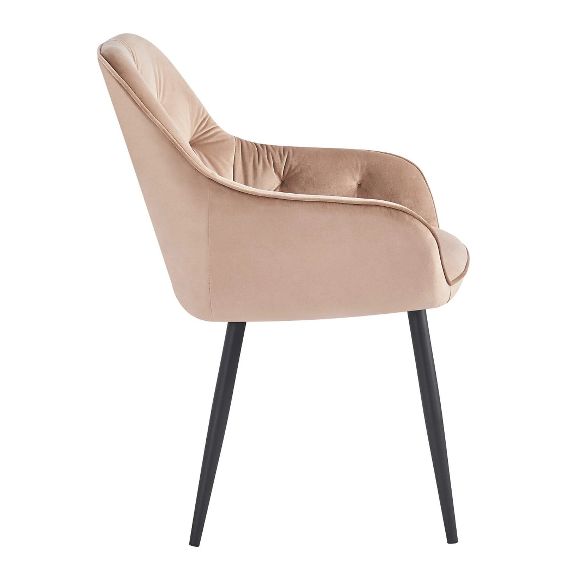 Scaun VERIO, stofa catifelata maro deschis - Bluvel 28, 59x62x81 cm