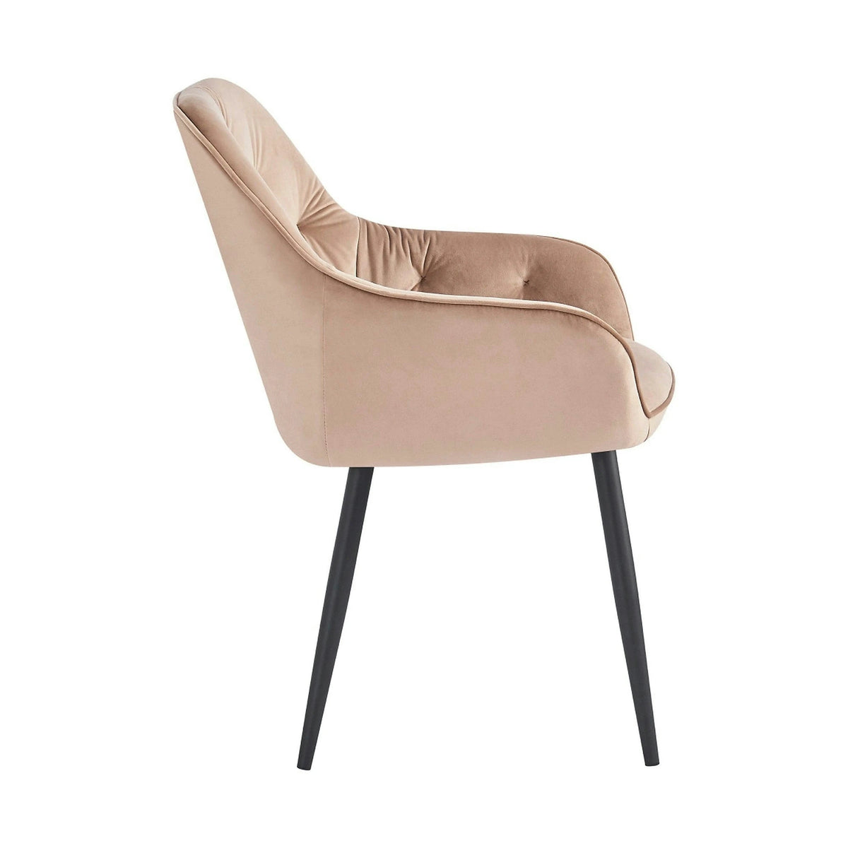 Scaun VERIO, stofa catifelata maro deschis - Bluvel 28, 59x62x81 cm