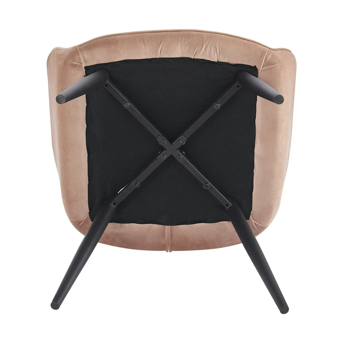 Scaun VERIO, stofa catifelata maro deschis - Bluvel 28, 59x62x81 cm