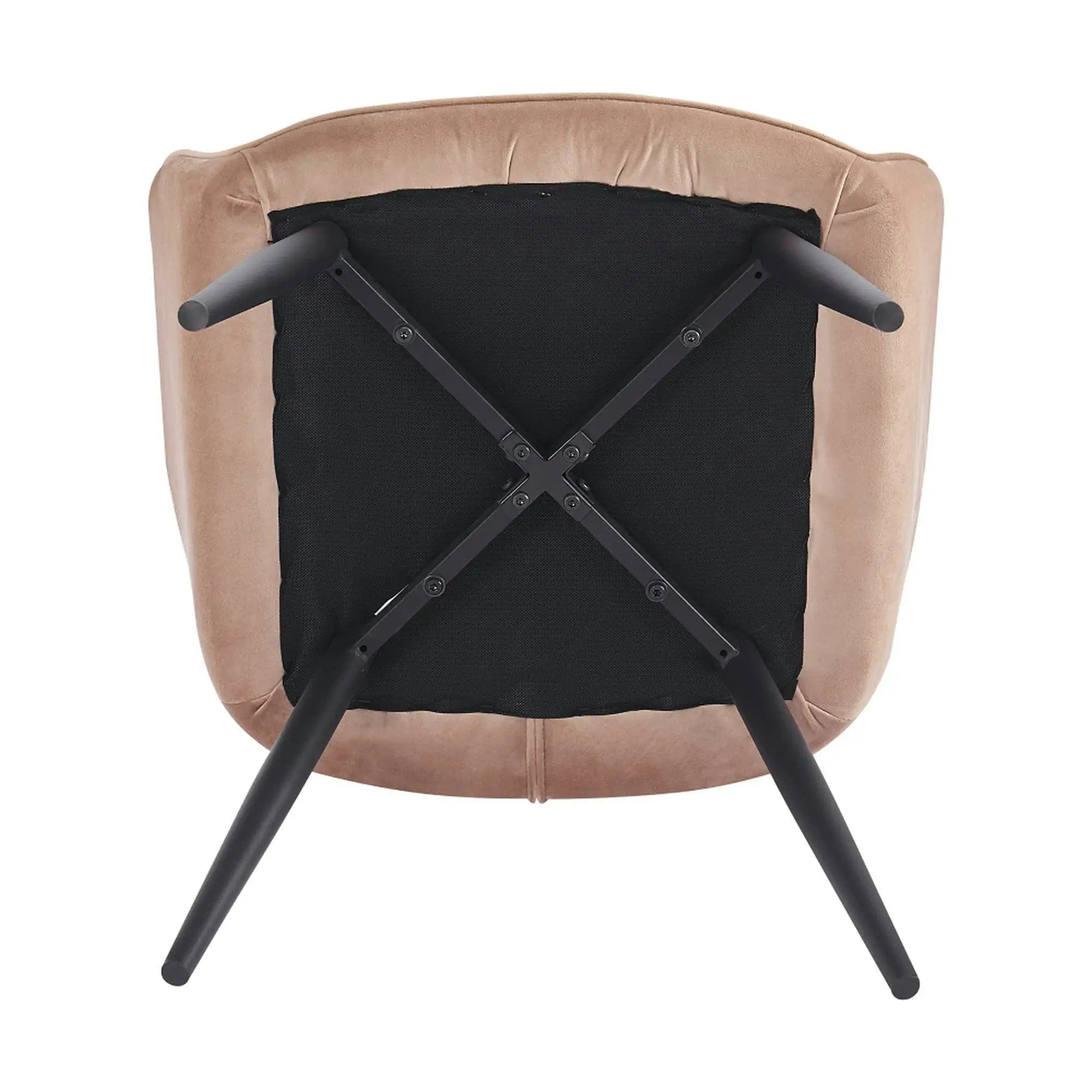 Scaun VERIO, stofa catifelata maro deschis - Bluvel 28, 59x62x81 cm