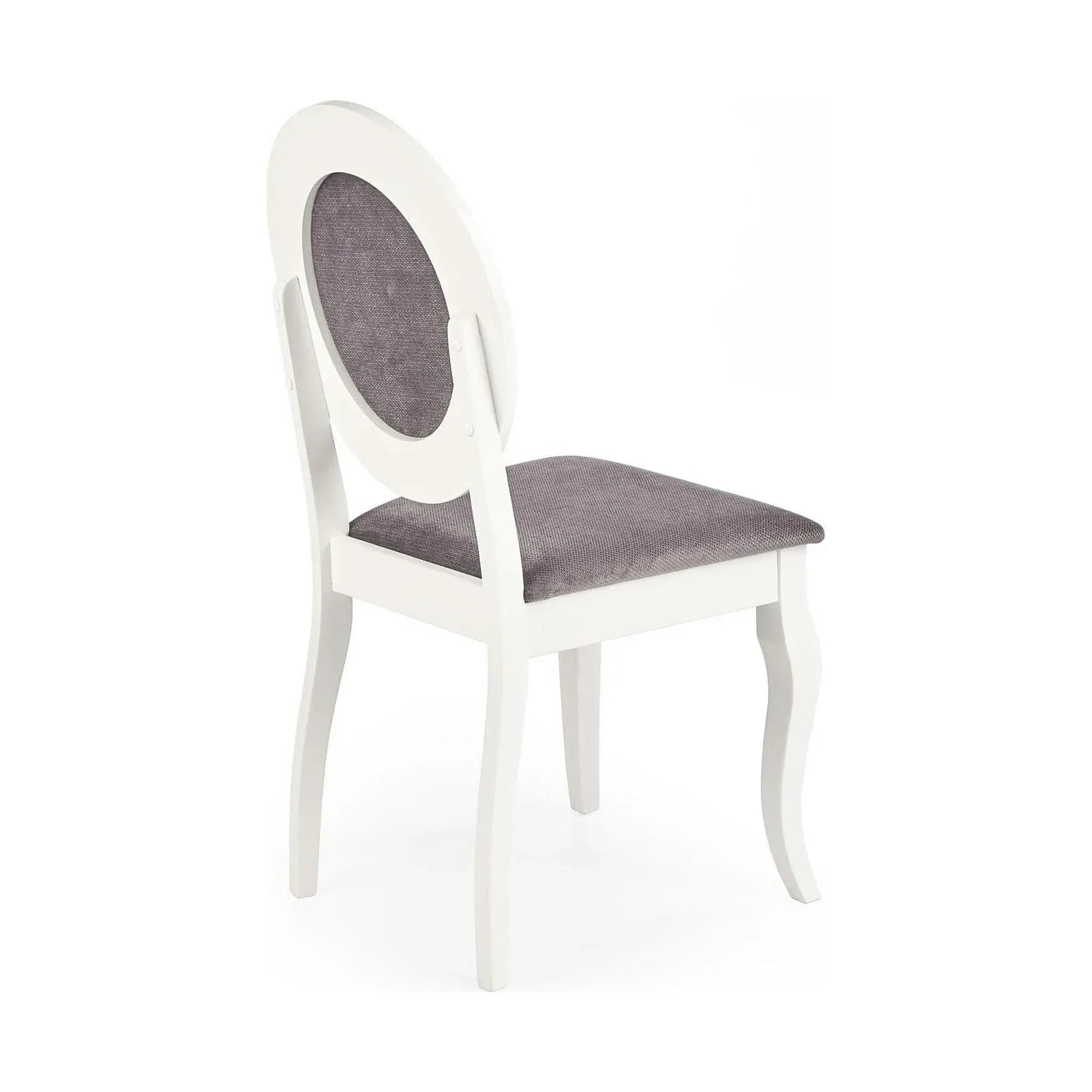 Scaun vintage alb BAROCK, lemn de cauciuc, 45x51x93 cm