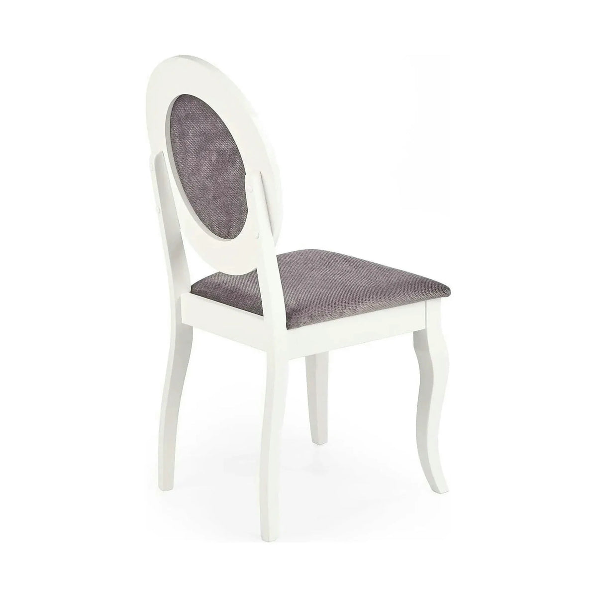 Scaun vintage alb BAROCK, lemn de cauciuc, 45x51x93 cm