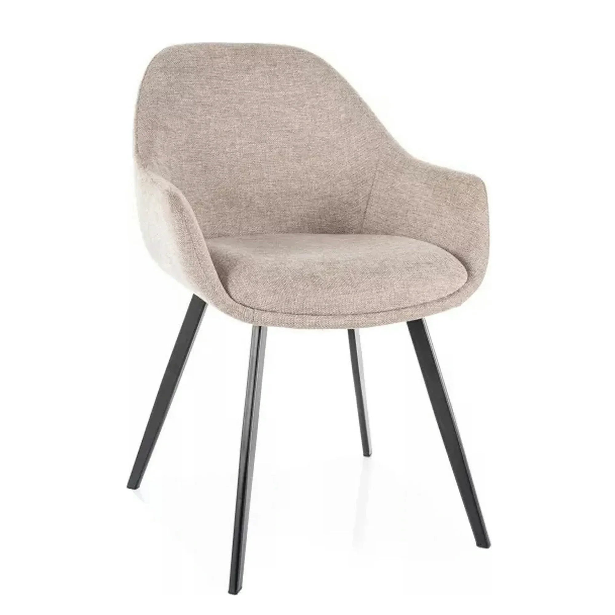 Scaun VINTO, bej - Brego 34, stofa clasica/metal, 57x45x85 cm