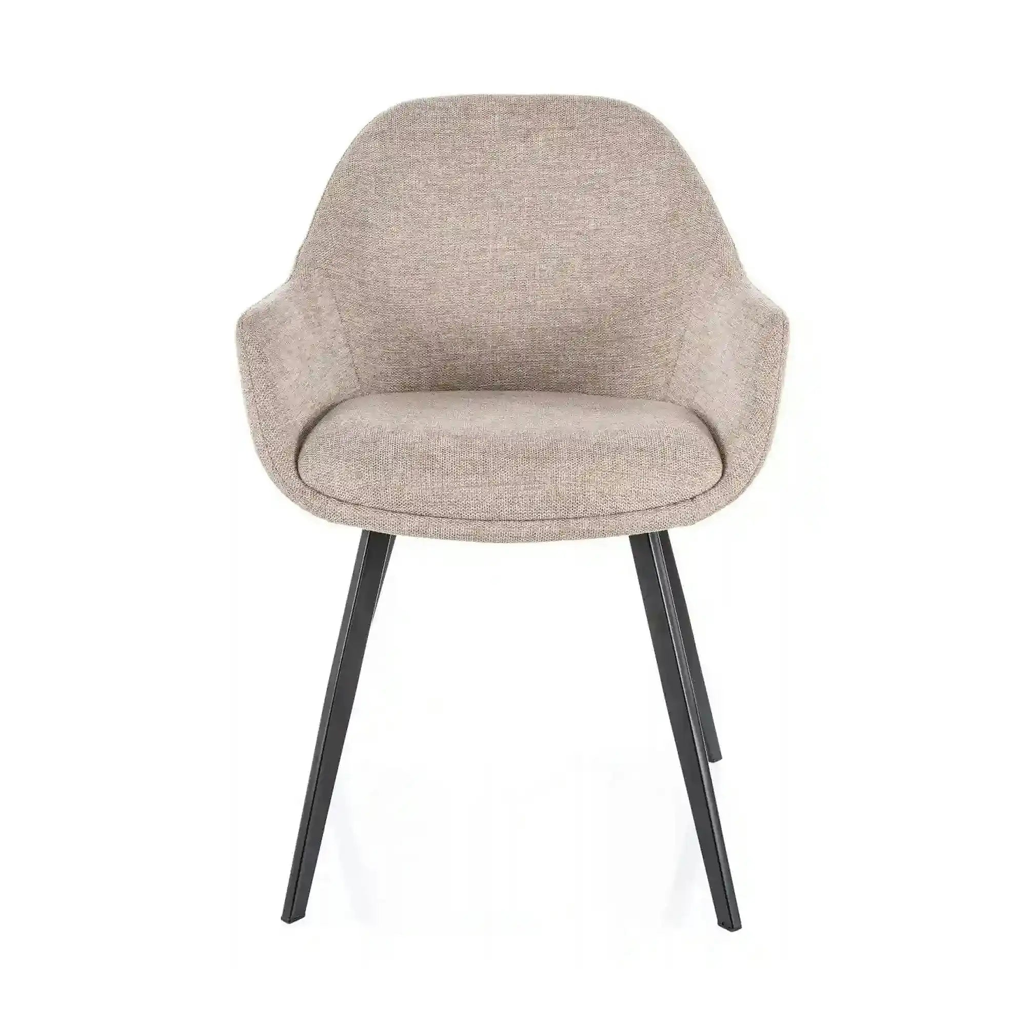 Scaun VINTO, bej - Brego 34, stofa clasica/metal, 57x45x85 cm