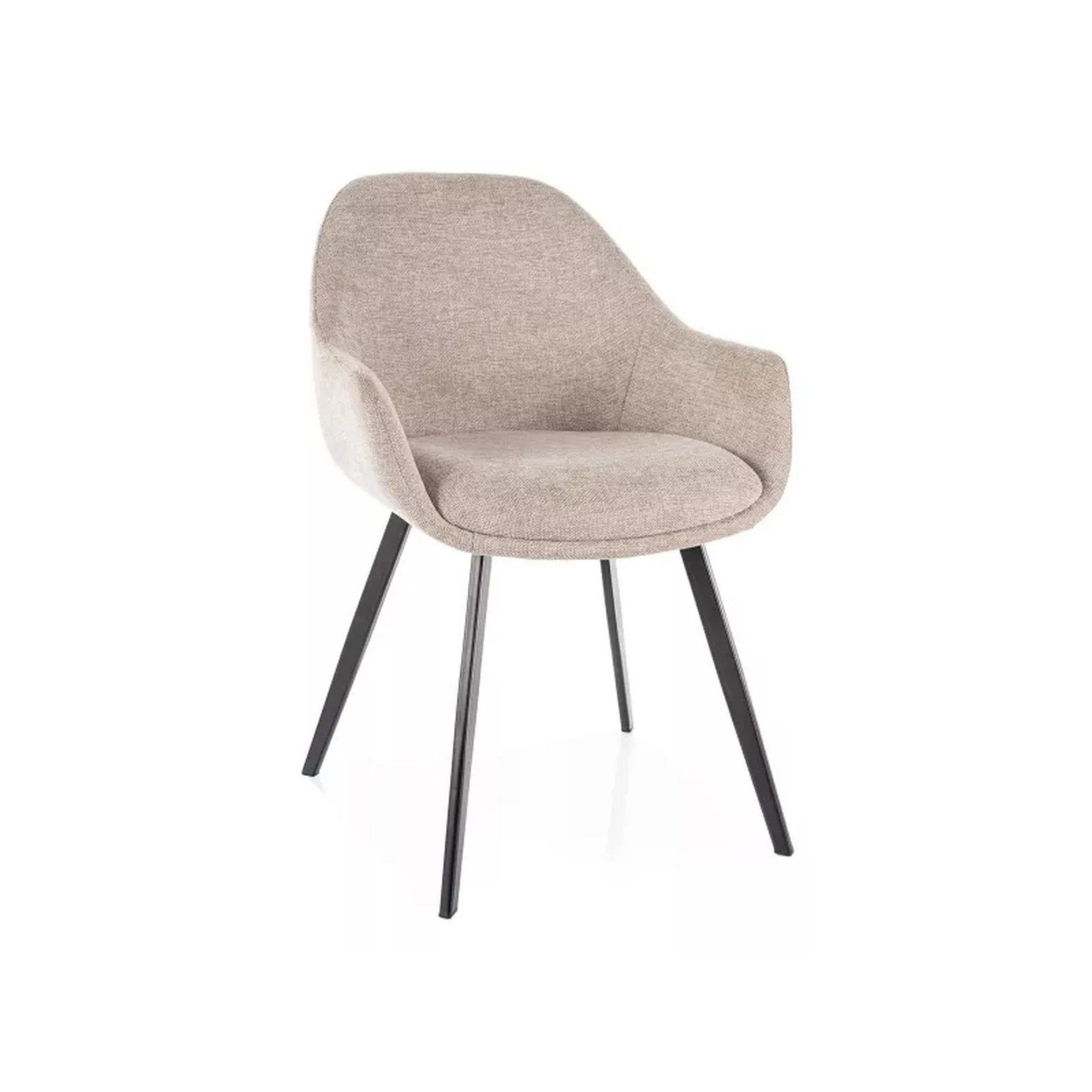 Scaun VINTO, bej - Brego 34, stofa clasica/metal, 57x45x85 cm