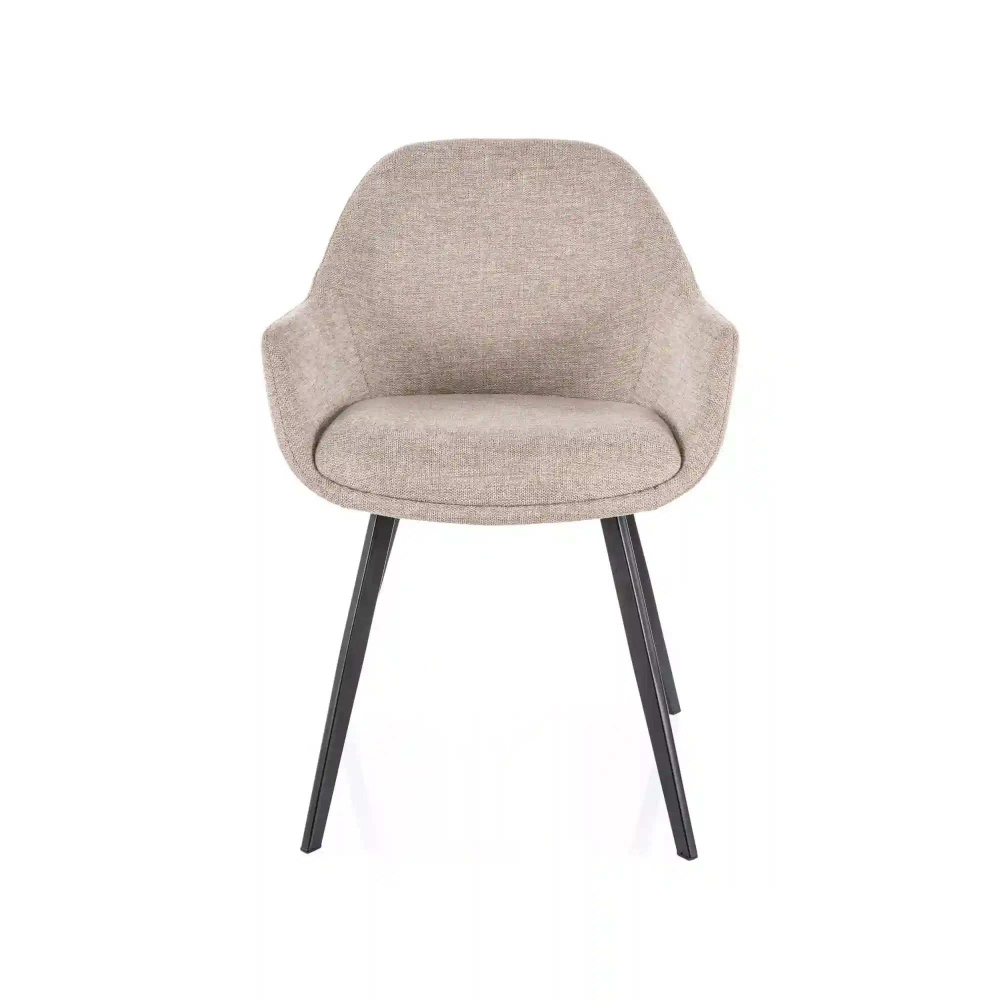 Scaun VINTO, bej - Brego 34, stofa clasica/metal, 57x45x85 cm