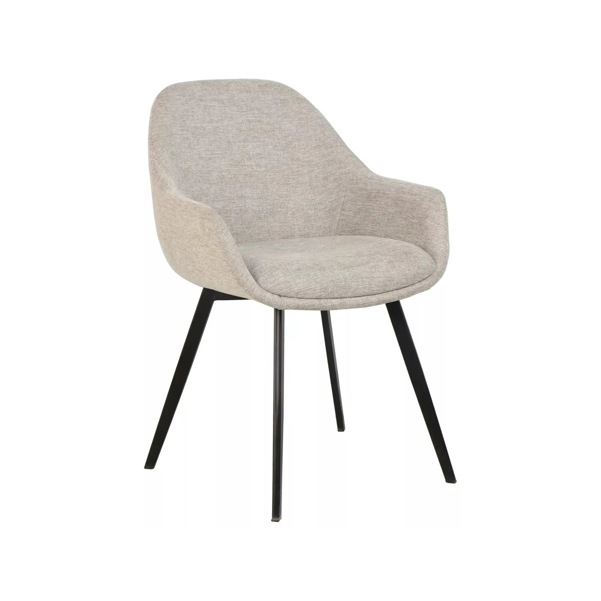 Scaun VINTO, bej deschis - Brego 31, stofa clasica/metal, 57x45x85 cm