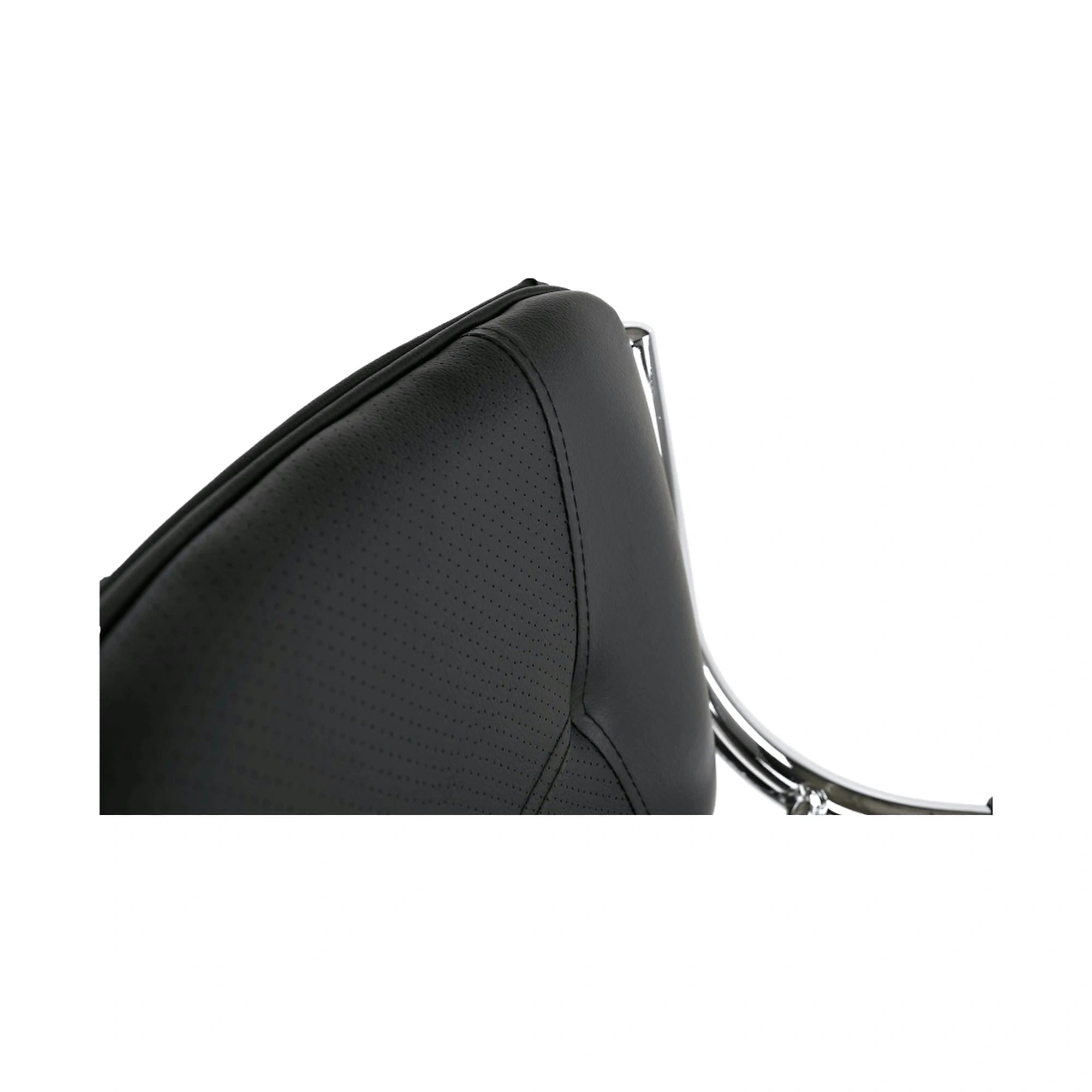Scaun ZEKI, negru, piele ecologica/metal, 45x58x82 cm