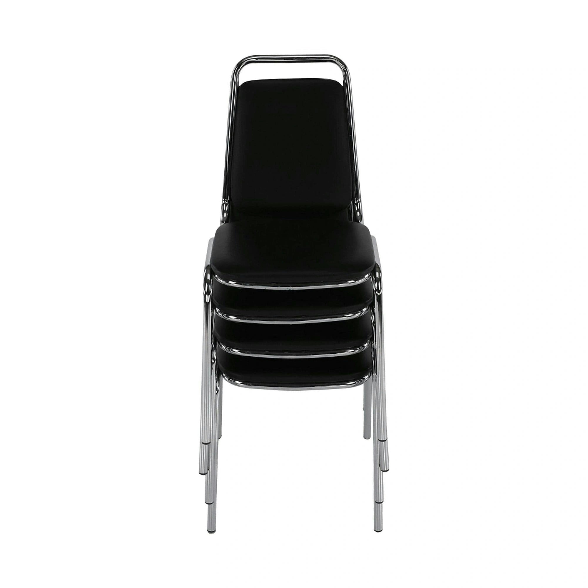 Scaun ZEKI, negru, piele ecologica/metal, 45x58x82 cm