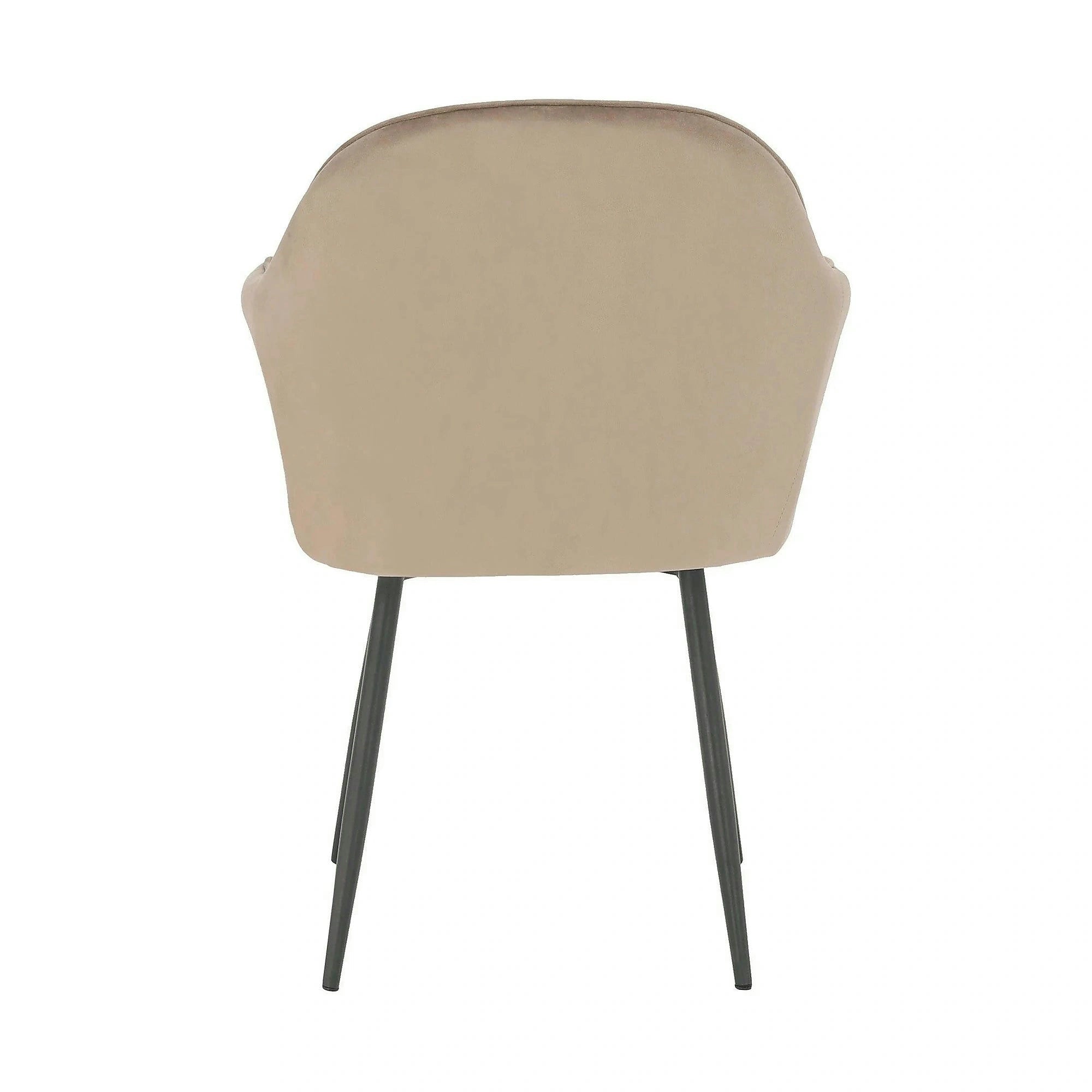 Scaun ZIRKON, gri-maro taupe/negru, stofa catifelata/metal, 56x55x82 cm