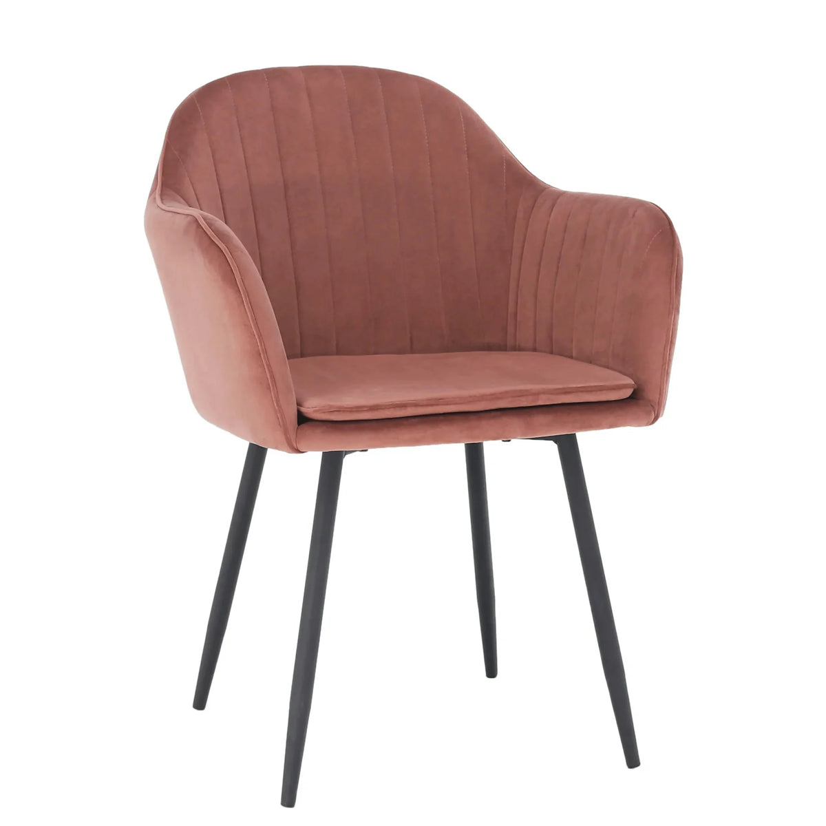 Scaun ZIRKON, roz/negru, stofa catifelata/metal, 56x55x82 cm