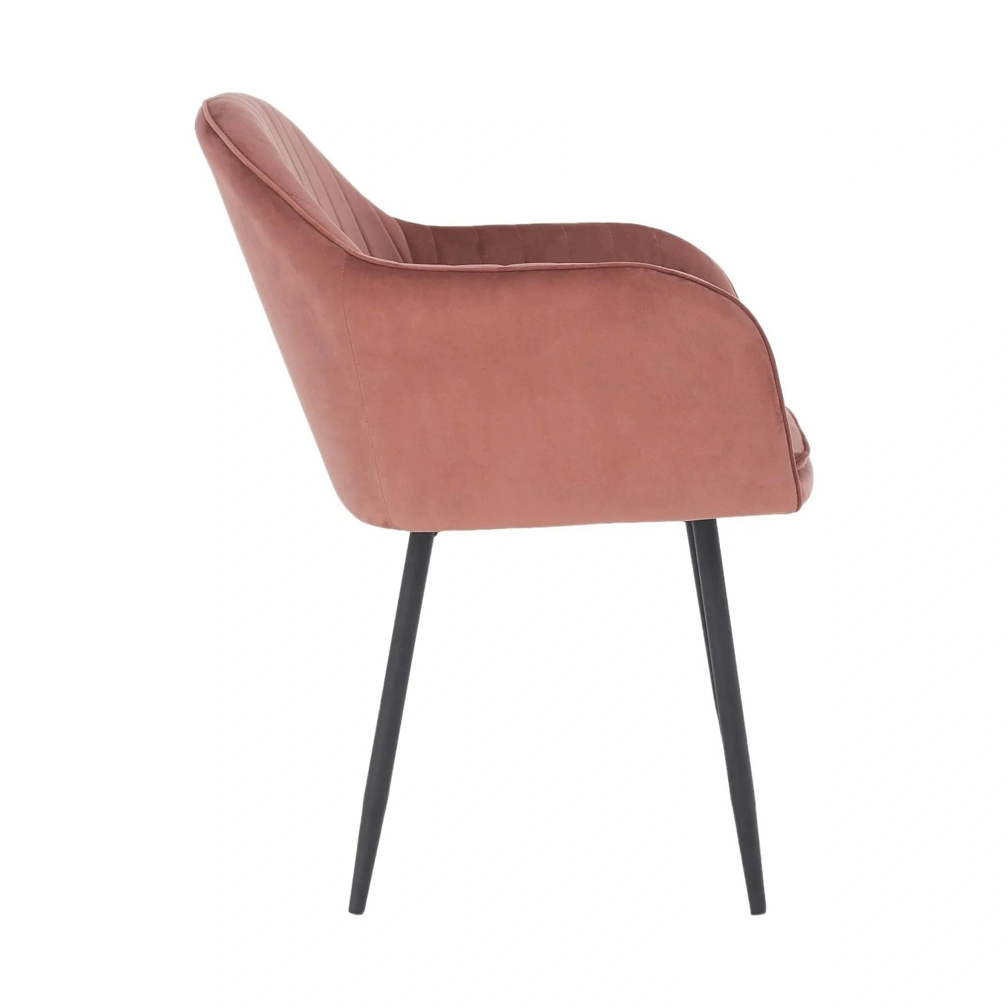 Scaun ZIRKON, roz/negru, stofa catifelata/metal, 56x55x82 cm