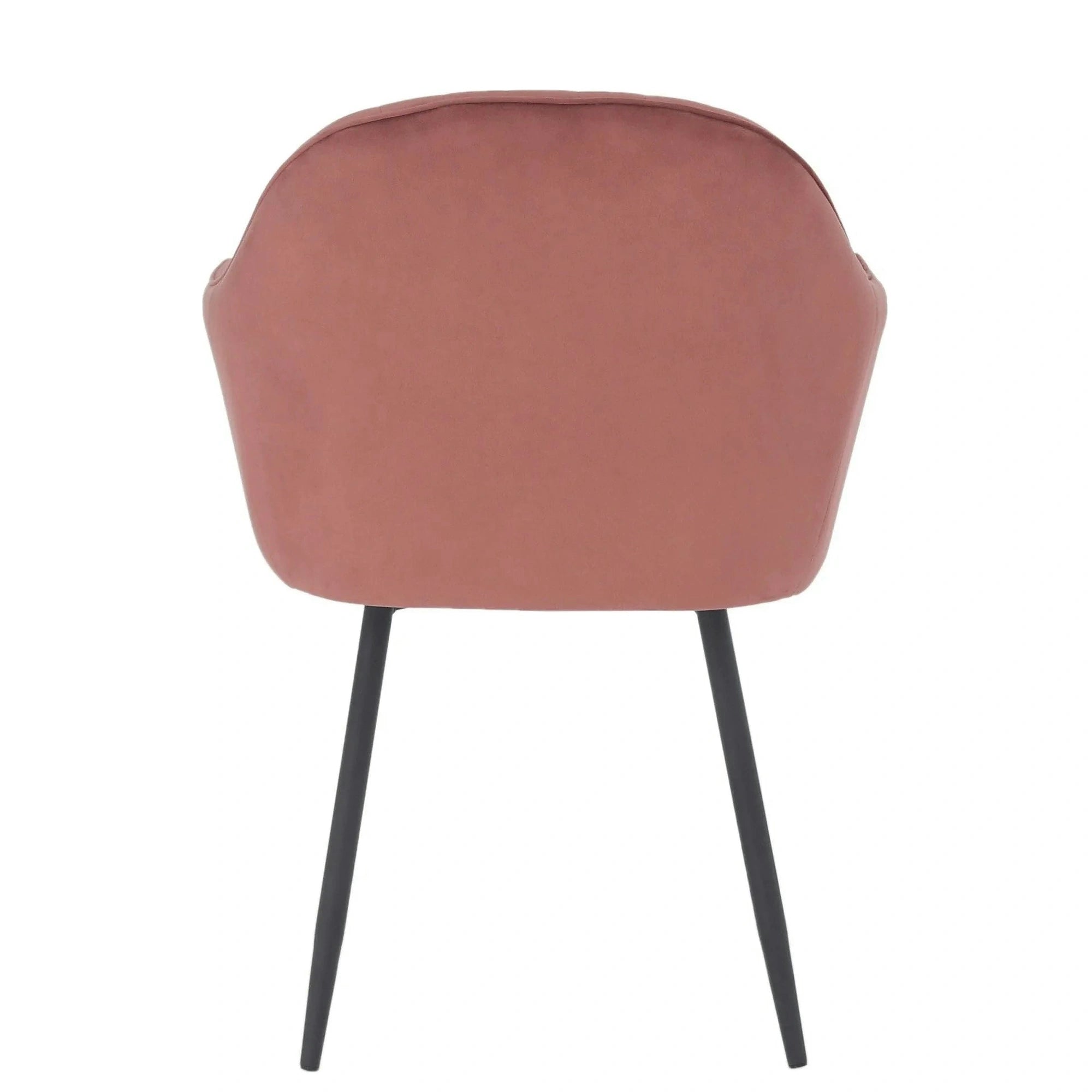 Scaun ZIRKON, roz/negru, stofa catifelata/metal, 56x55x82 cm