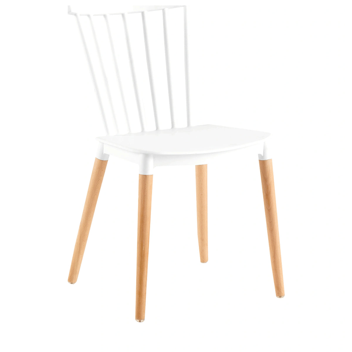 Scaun ZOSIMA, alb/fag, plastic/lemn de fag, 54x44x83 cm