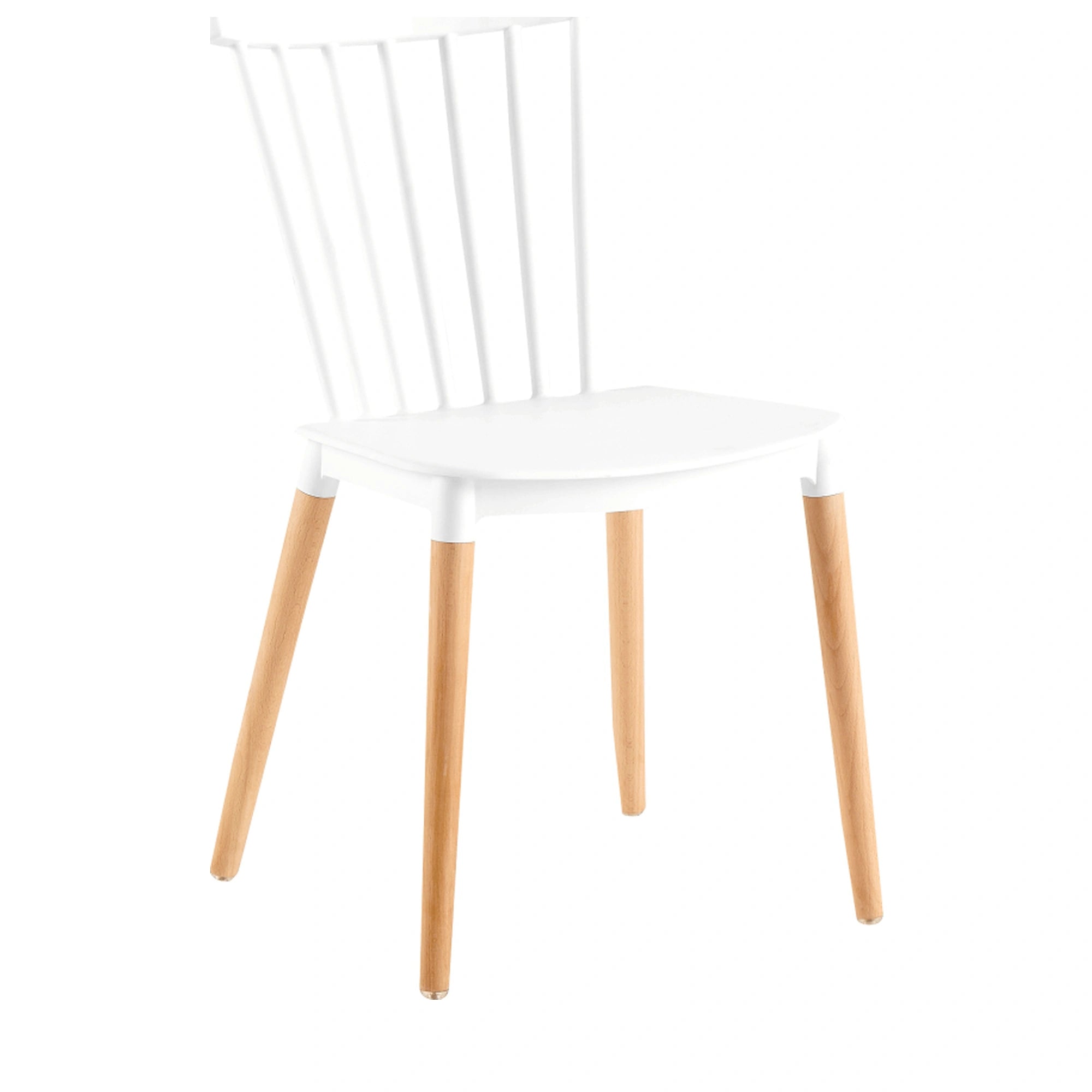 Scaun ZOSIMA, alb/fag, plastic/lemn de fag, 54x44x83 cm