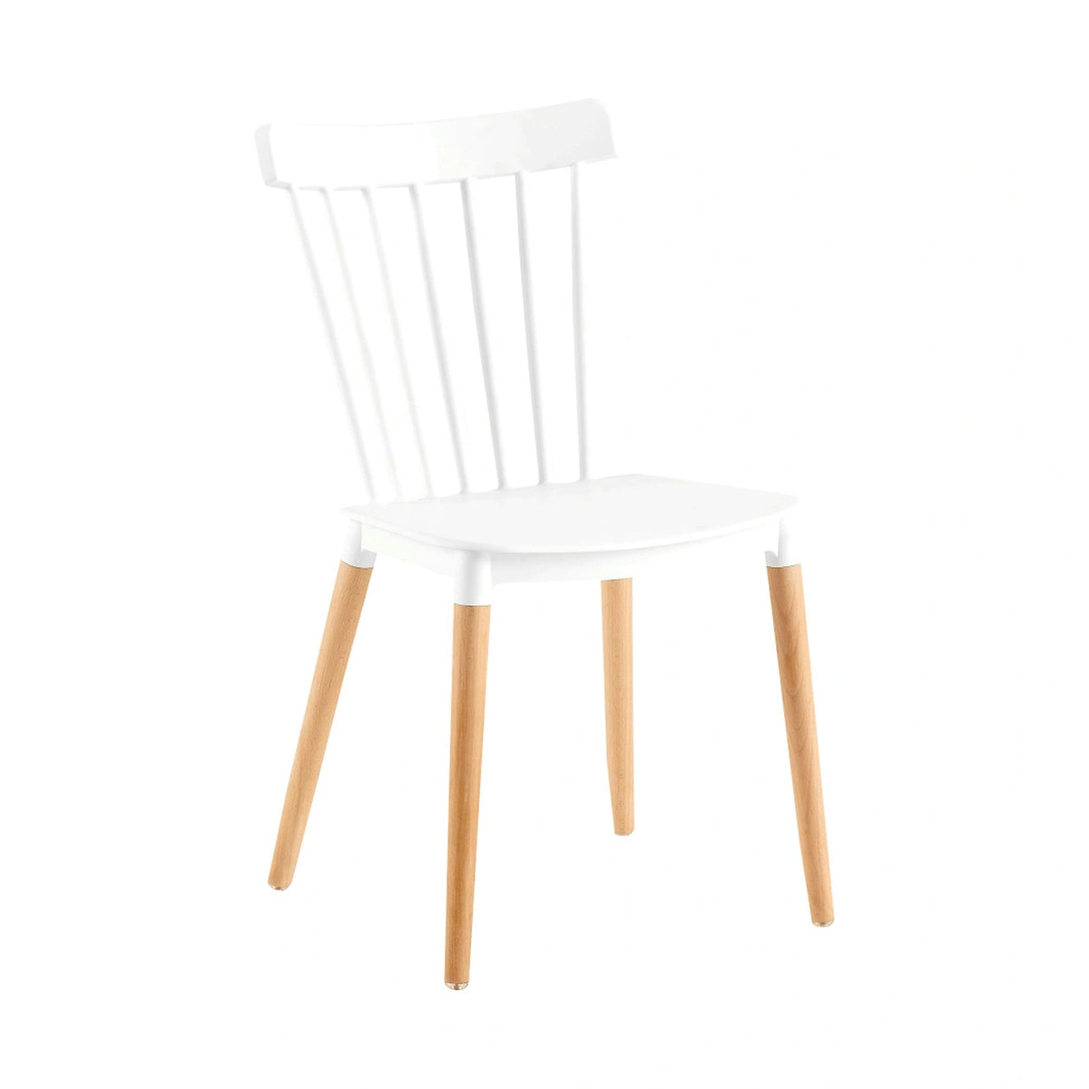 Scaun ZOSIMA, alb/fag, plastic/lemn de fag, 54x44x83 cm