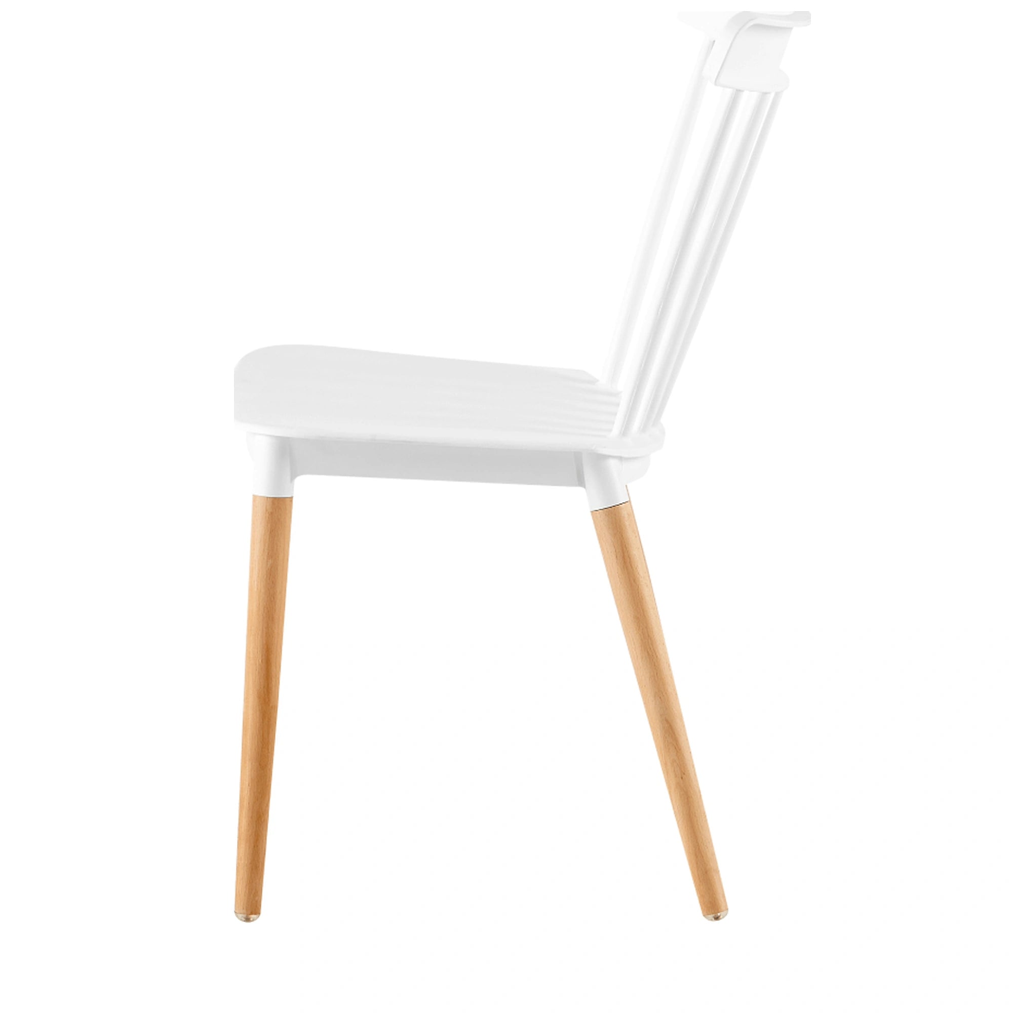 Scaun ZOSIMA, alb/fag, plastic/lemn de fag, 54x44x83 cm