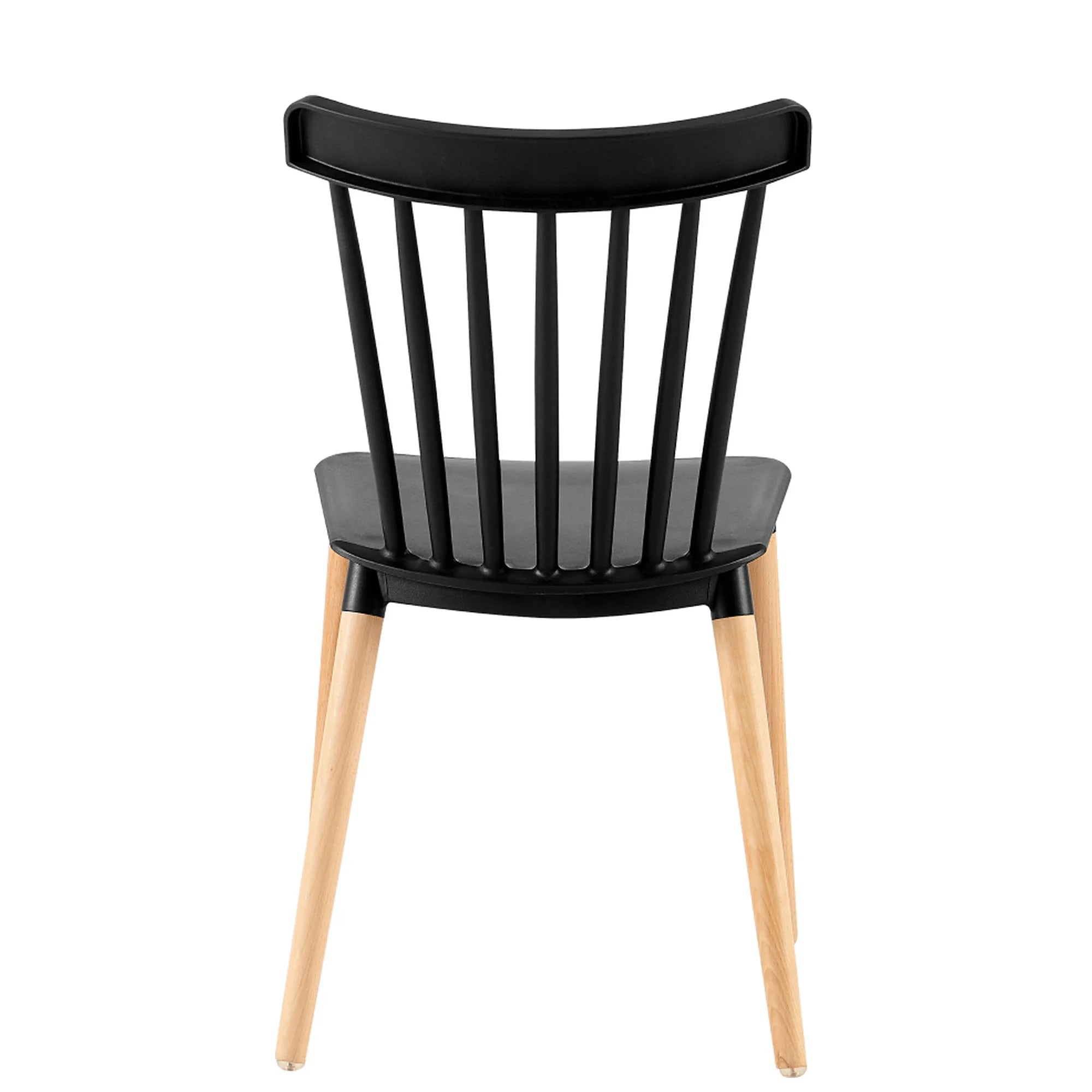 Scaun ZOSIMA, negru/fag, plastic/lemn, 54x44x83 cm