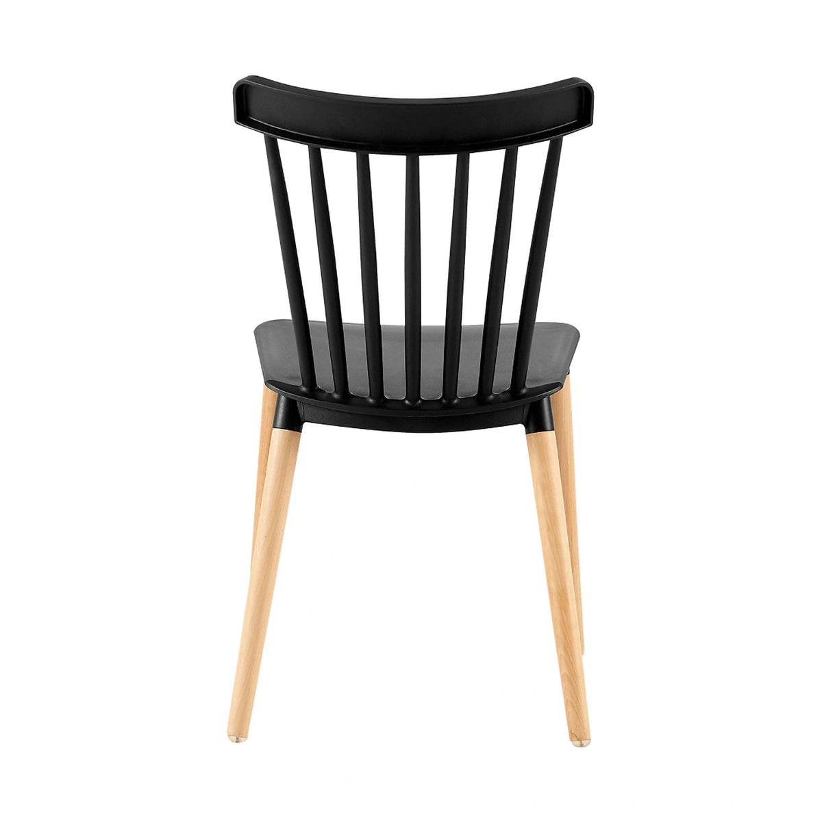 Scaun ZOSIMA, negru/fag, plastic/lemn, 54x44x83 cm