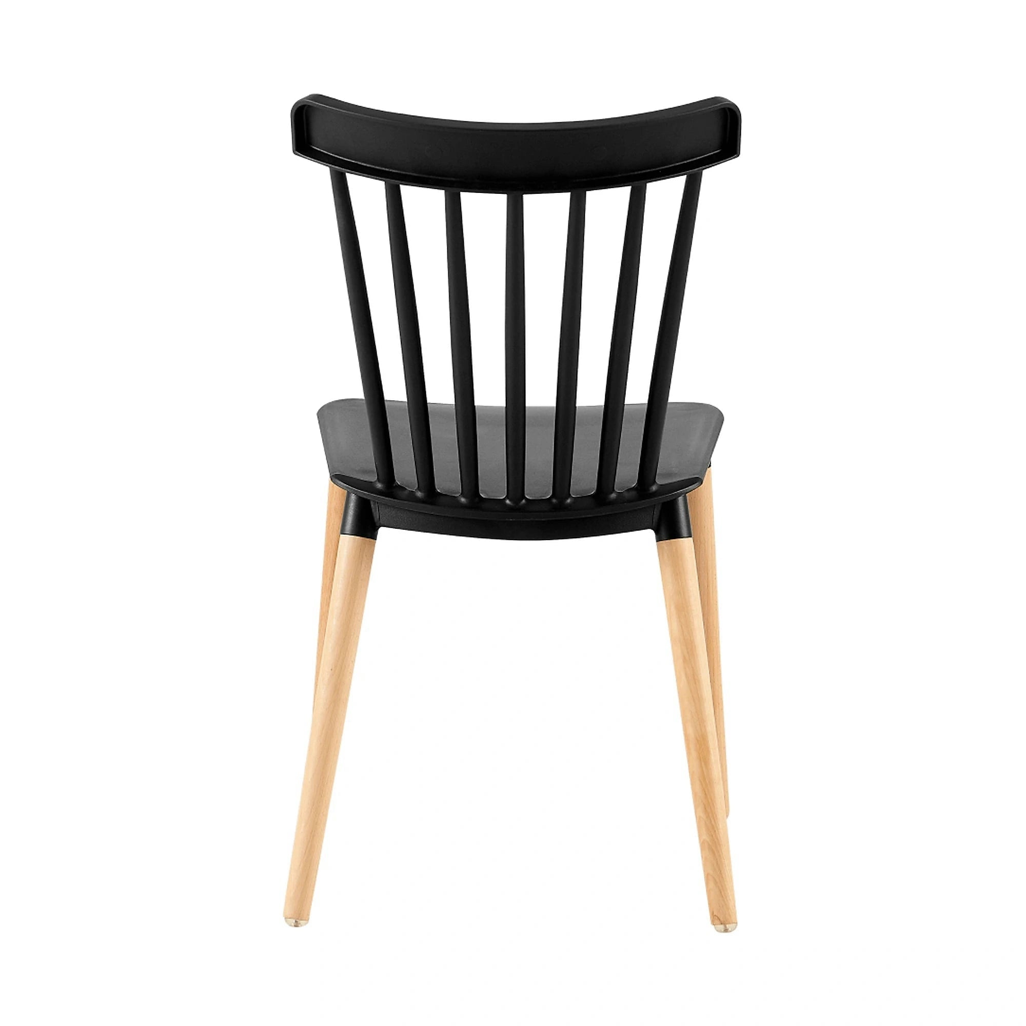 Scaun ZOSIMA, negru/fag, plastic/lemn, 54x44x83 cm