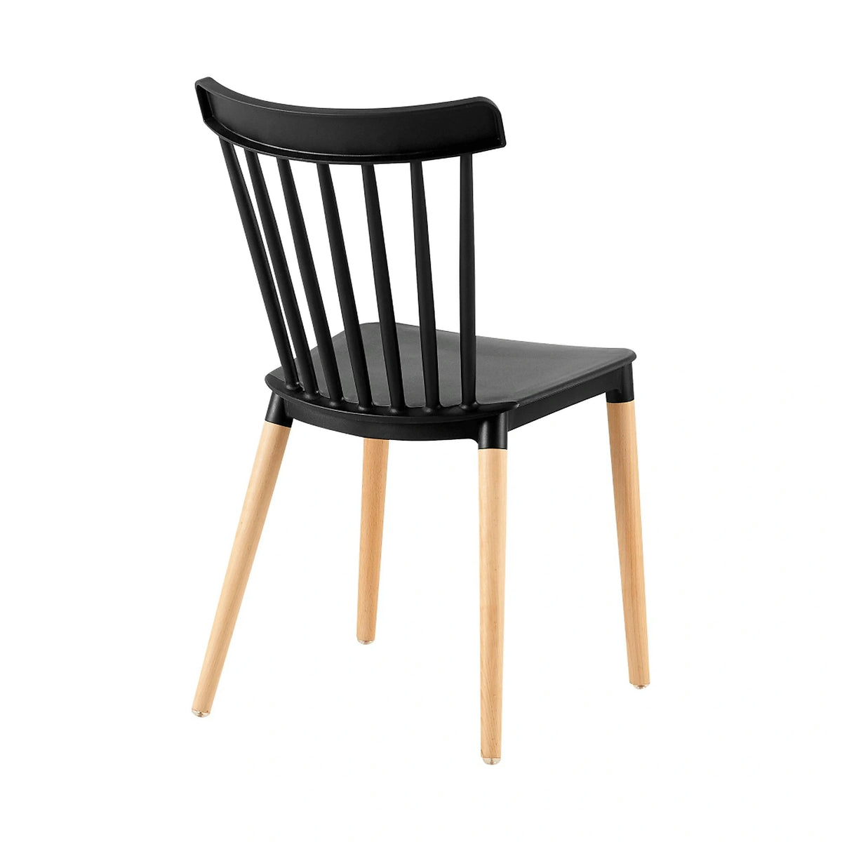 Scaun ZOSIMA, negru/fag, plastic/lemn, 54x44x83 cm